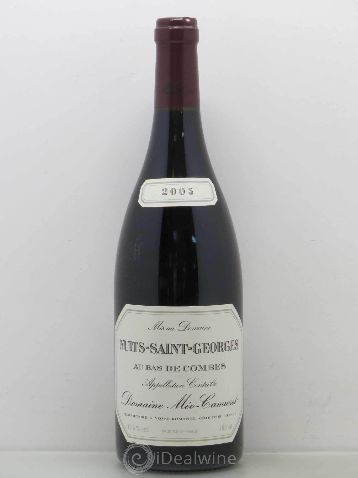 Nuits-Saint-Georges Méo-Camuzet (Domaine) Aux Bas de Combes 2005 - Lot de 1 bouteille - 0