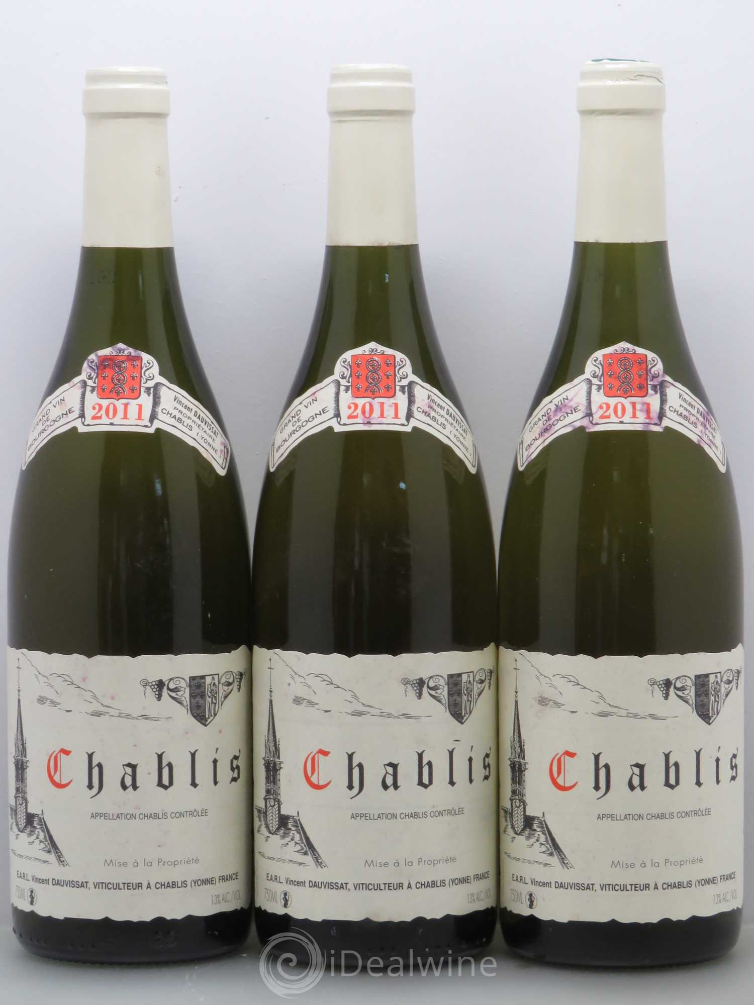 Chablis Vincent Dauvissat (Domaine) 2011 - Lot de 3 bouteilles - 0