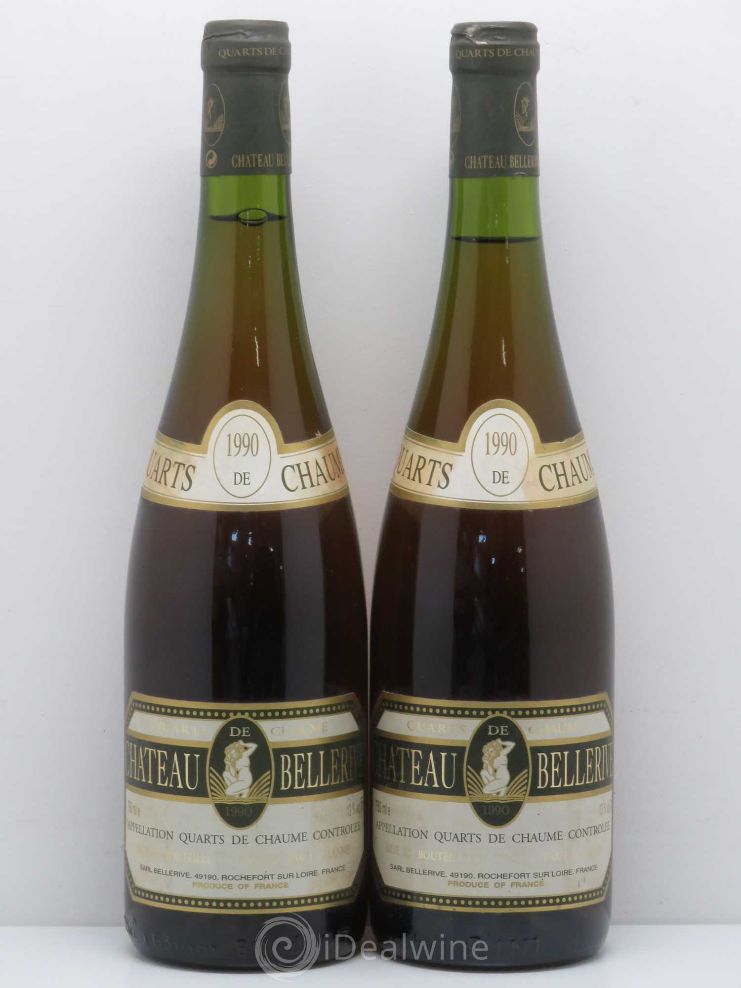 Quarts de Chaume Ch. Bellerive 1990 - Lotto di 2 bottiglie - 0