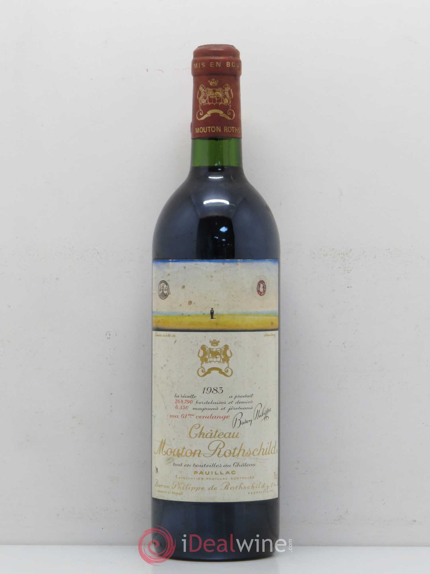 Château Mouton Rothschild 1er Grand Cru Classé 1983 - Lot de 1 bouteille - 0