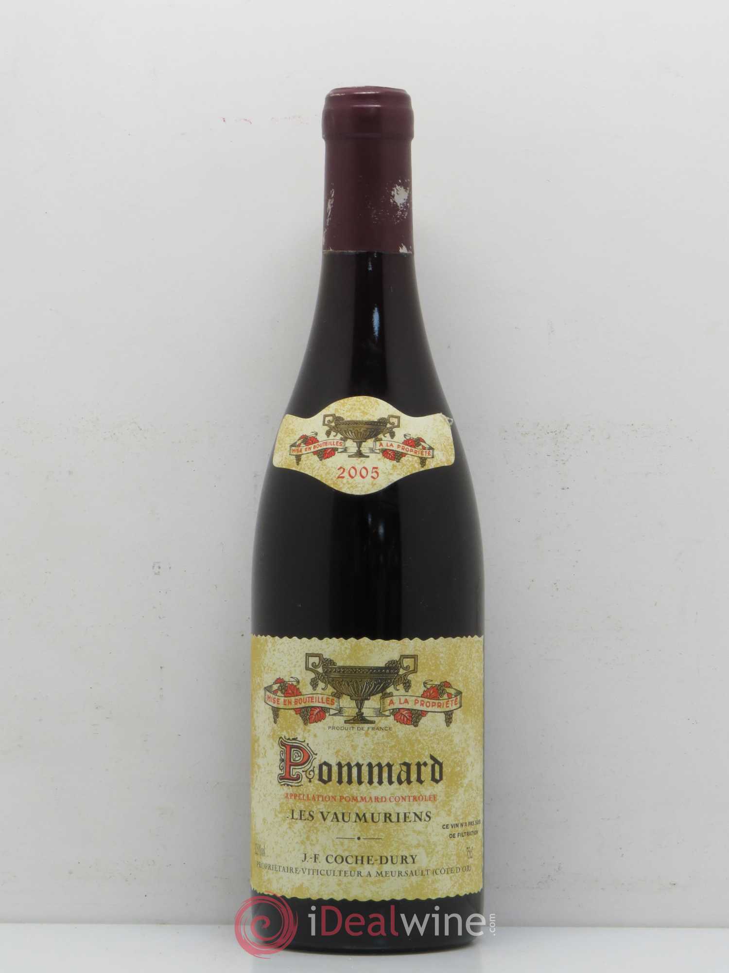 Pommard les Vaumuriens Coche Dury (Domaine) 2005 - Lot de 1 bouteille - 0