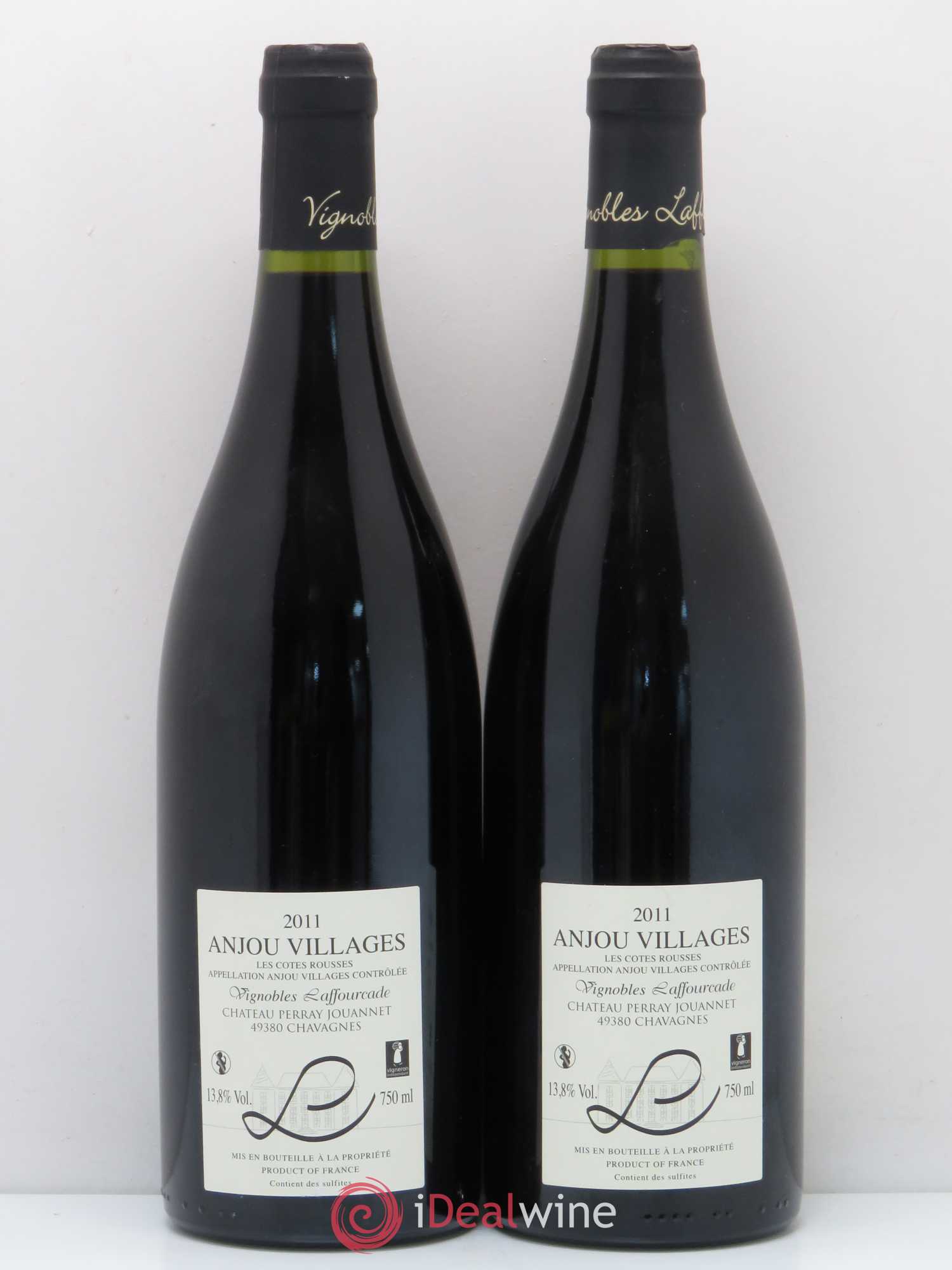 Anjou Villages Château Perray Jouannet Les Cotes Rousses Vignobles Laffourcade 2011 - Posten von 2 Flaschen - 1