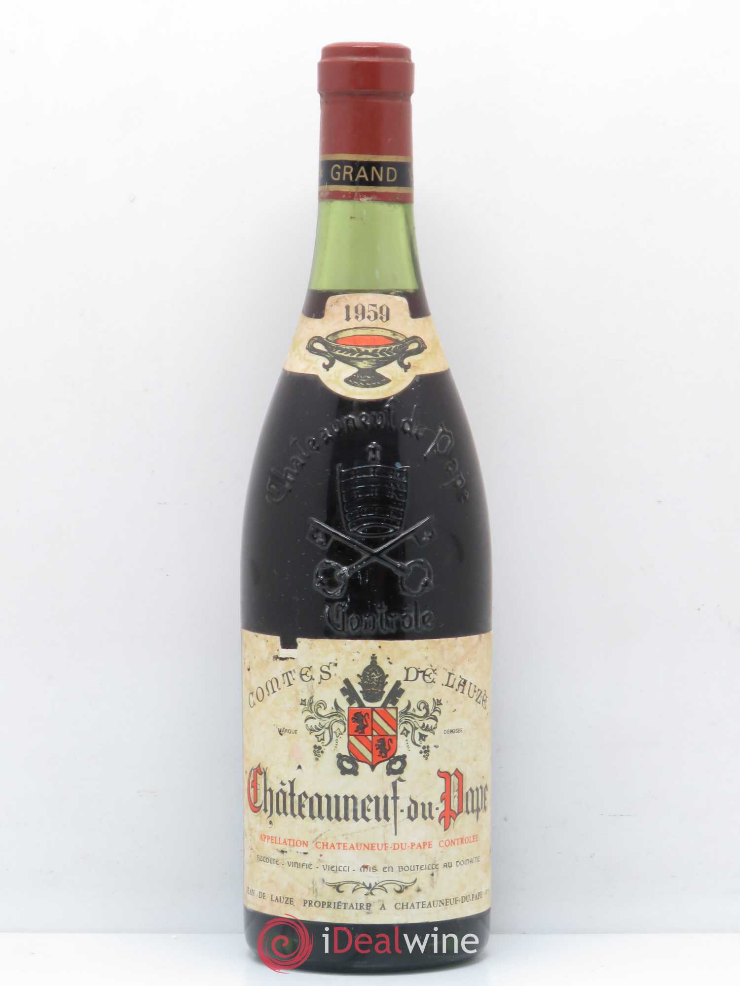 Châteauneuf-du-Pape Comtes de Lauze 1959 - Lot de 1 bouteille - 0