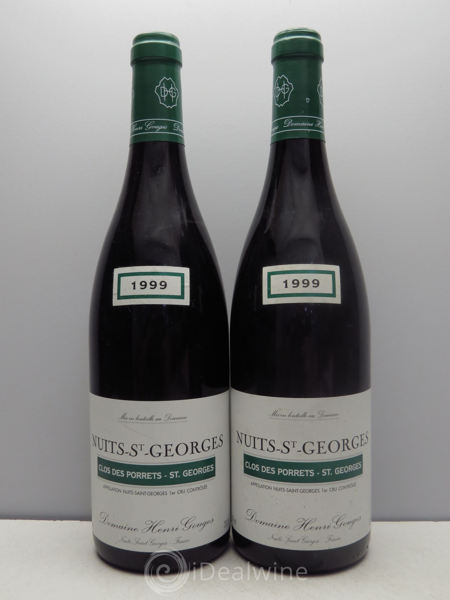 Nuits-Saint-Georges 1er Cru Clos des Porrets St Georges Henri Gouges 1999 - Lot de 2 bouteilles - 0