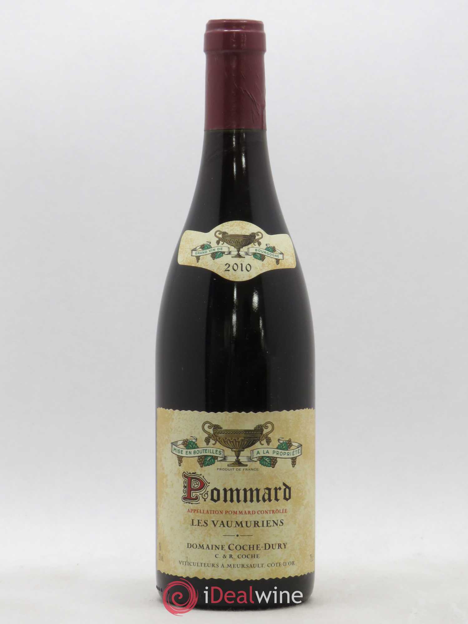 Pommard les Vaumuriens Coche Dury (Domaine) 2010 - Lot de 1 bouteille - 0