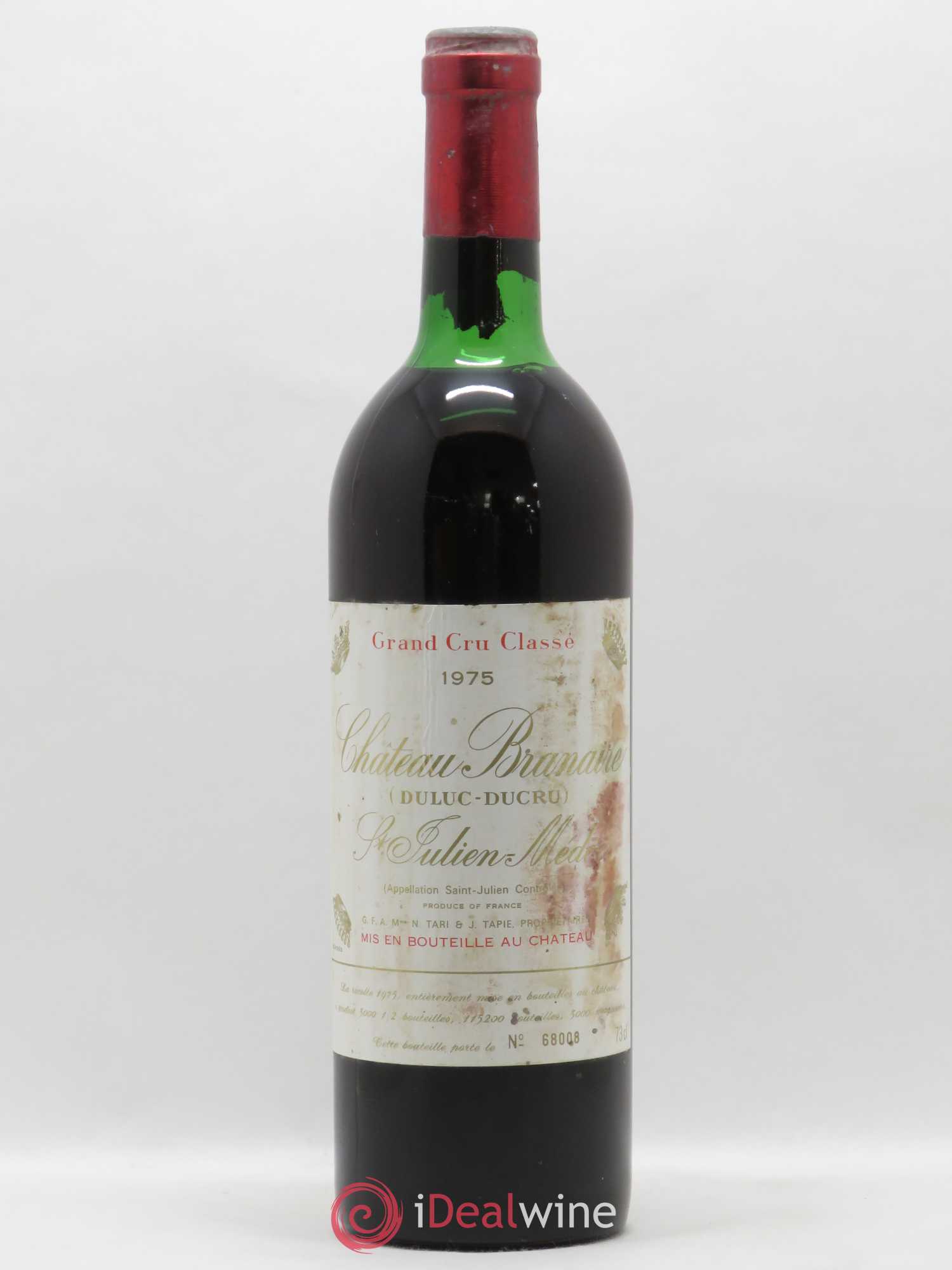 Château Branaire Ducru 4ème Grand Cru Classé 1975 - Lot de 1 bouteille - 0
