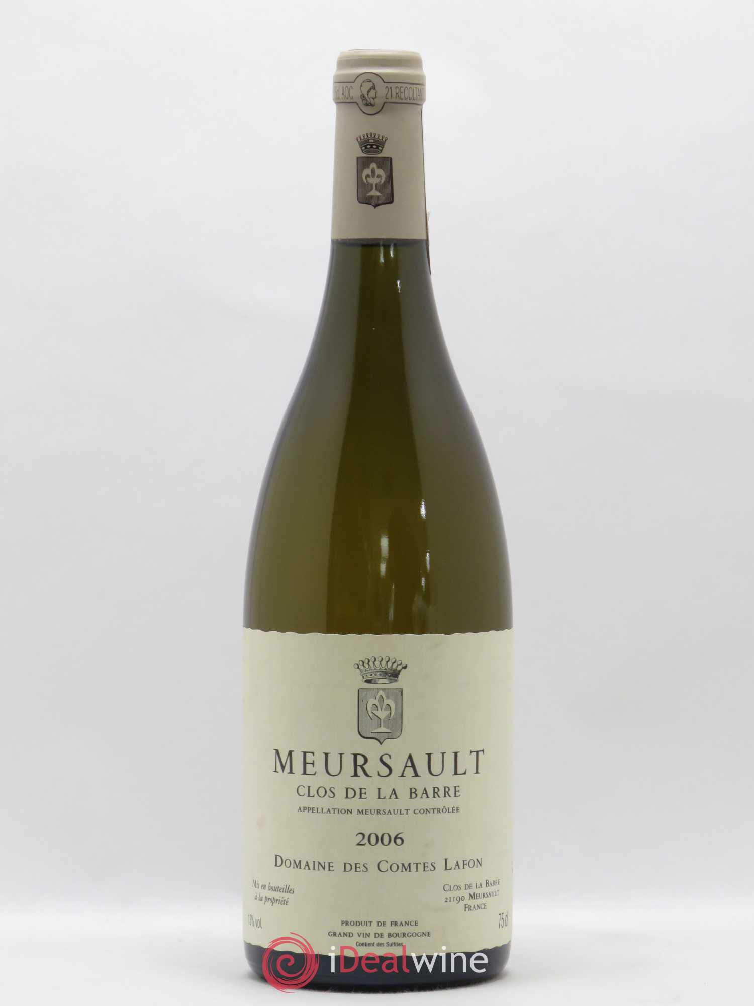 Meursault Clos de la Barre Comtes Lafon (Domaine des) 2006 - Lot de 1 bouteille - 0