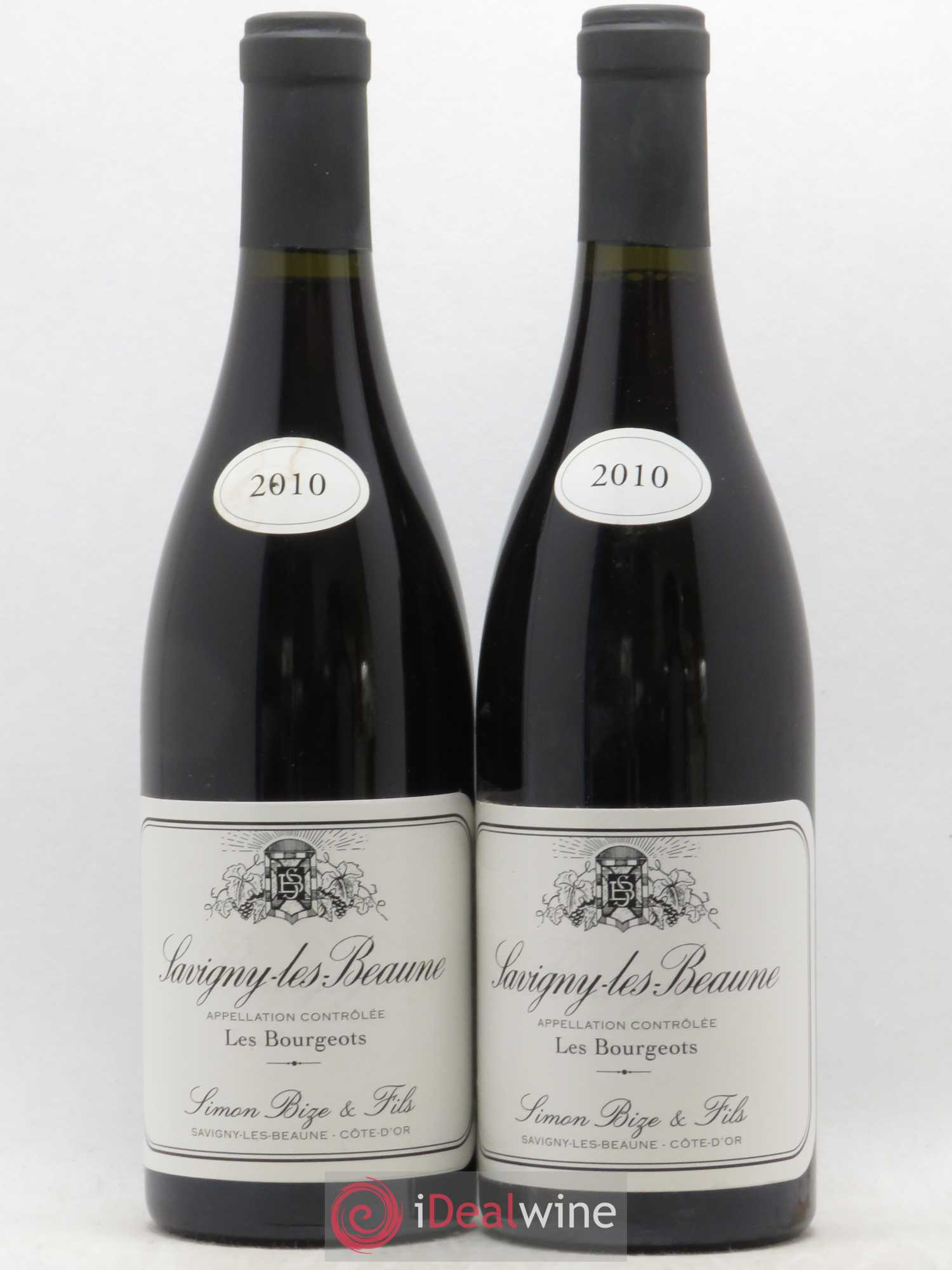 Savigny-lès-Beaune Les Bourgeots Simon Bize & Fils 2010 - Lot de 2 bouteilles - 0