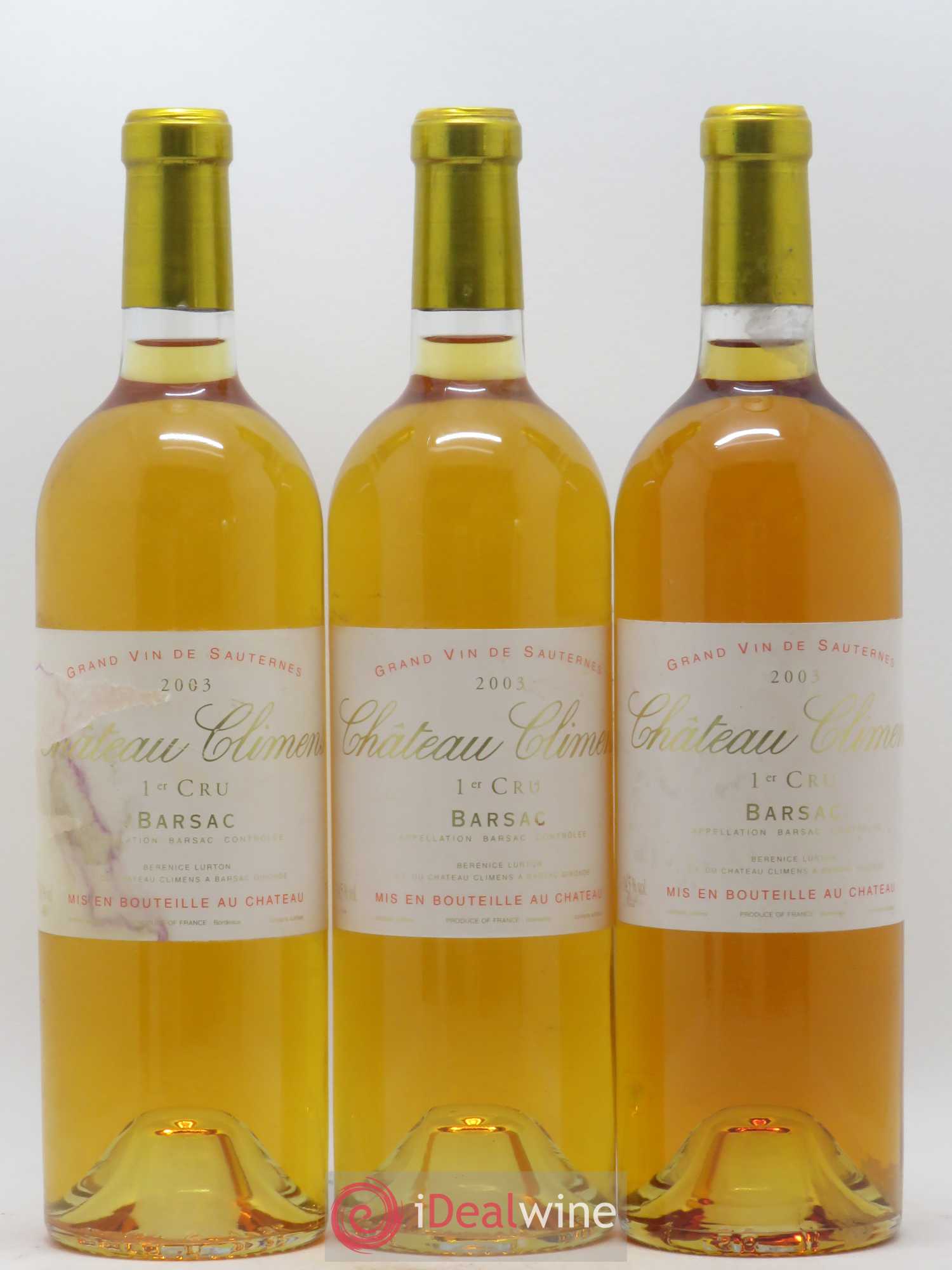 Château Climens 1er Grand Cru Classé 2003 - Lotto di 3 bottiglie - 0