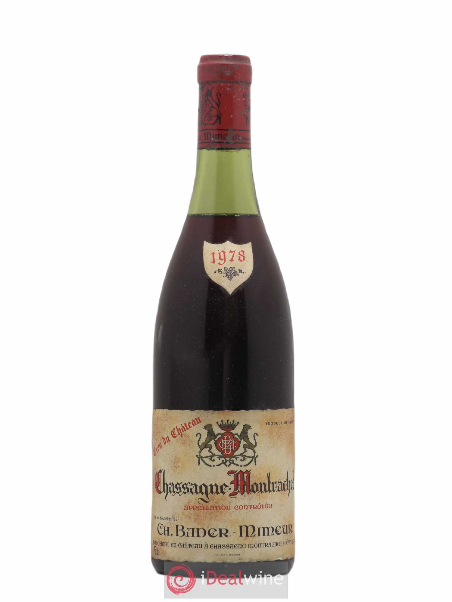 Chassagne-Montrachet Bader Mimeur 1978 - Lot de 1 bouteille - 0
