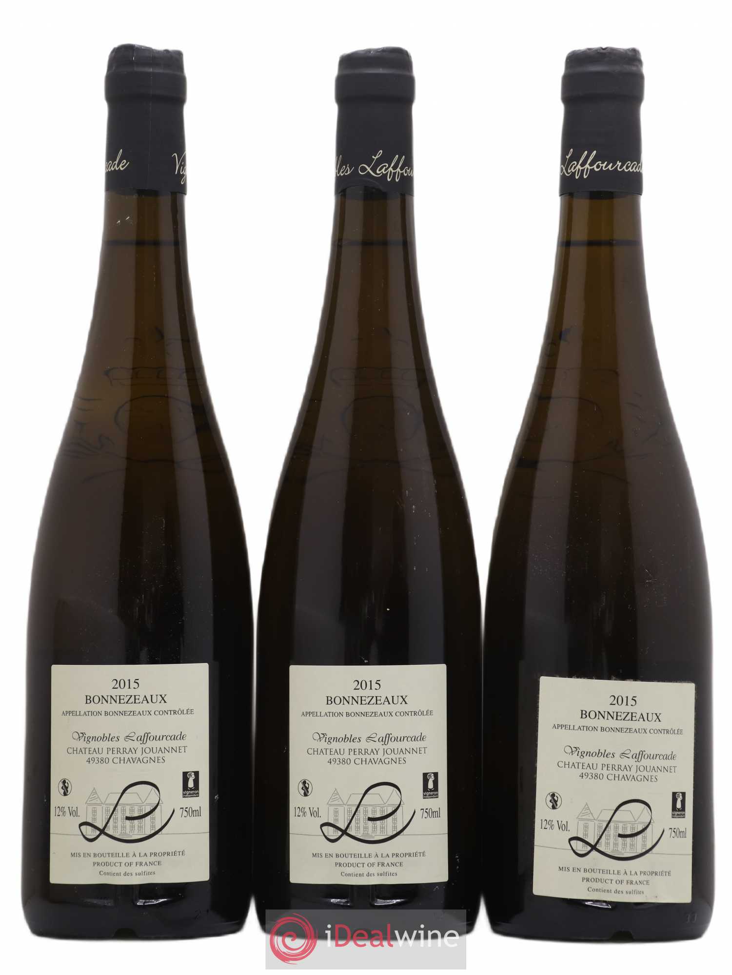 Bonnezeaux Les Ouvrées de Fesles Château Perray Jouannet 2015 - Lotto di 3 bottiglie - 1