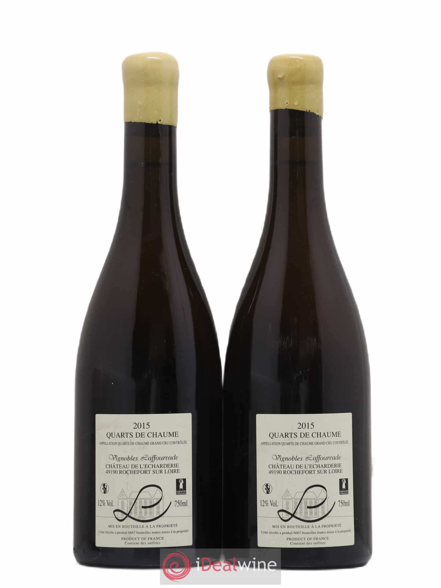 Quarts de Chaume Clos Paradis L'Echarderie 2015 - Lotto di 2 bottiglie - 1