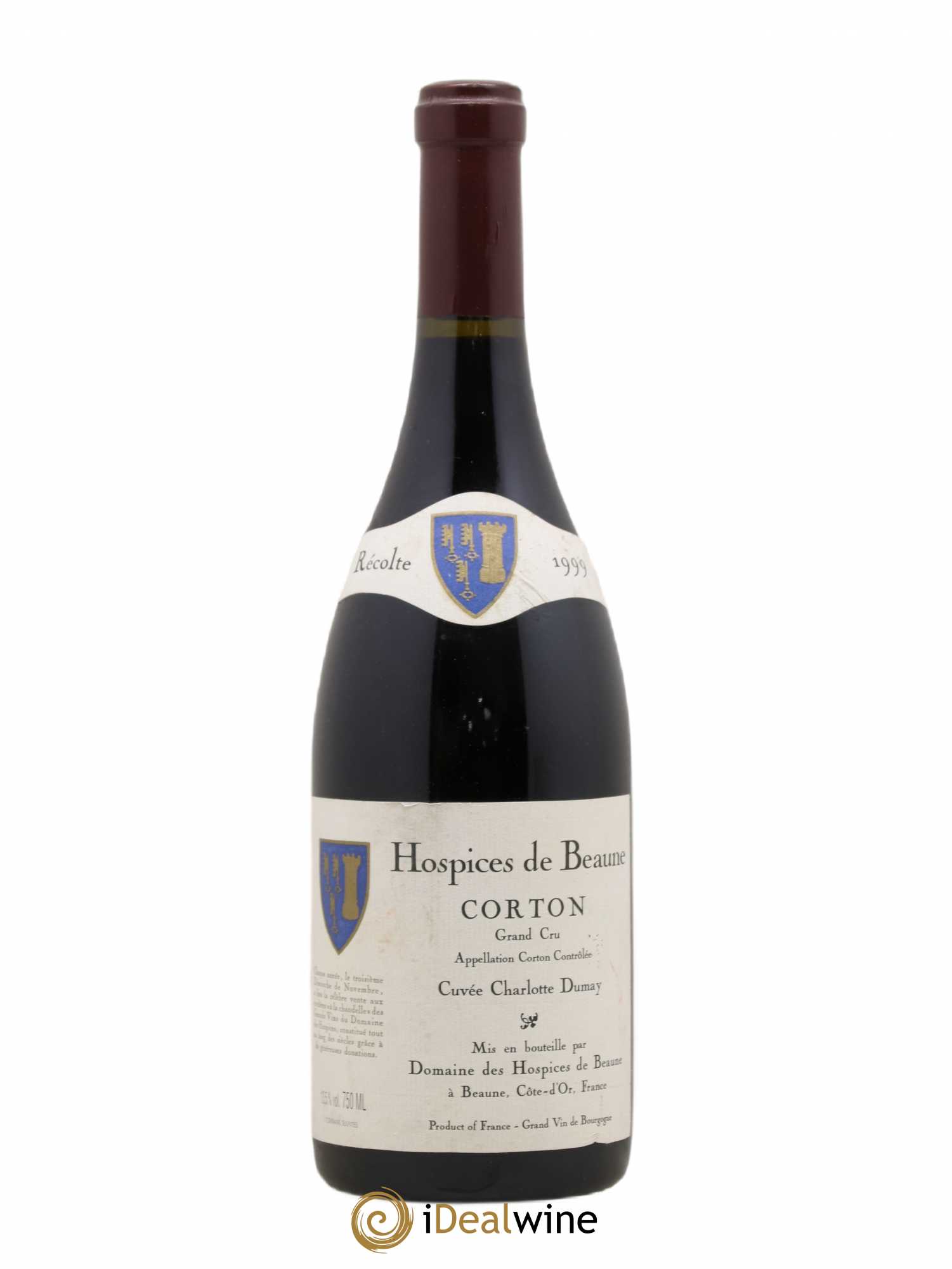 Corton Grand Cru Charlottes Dumay Hospices de Beaune 1999 - Posten von 1 Flasche - 0