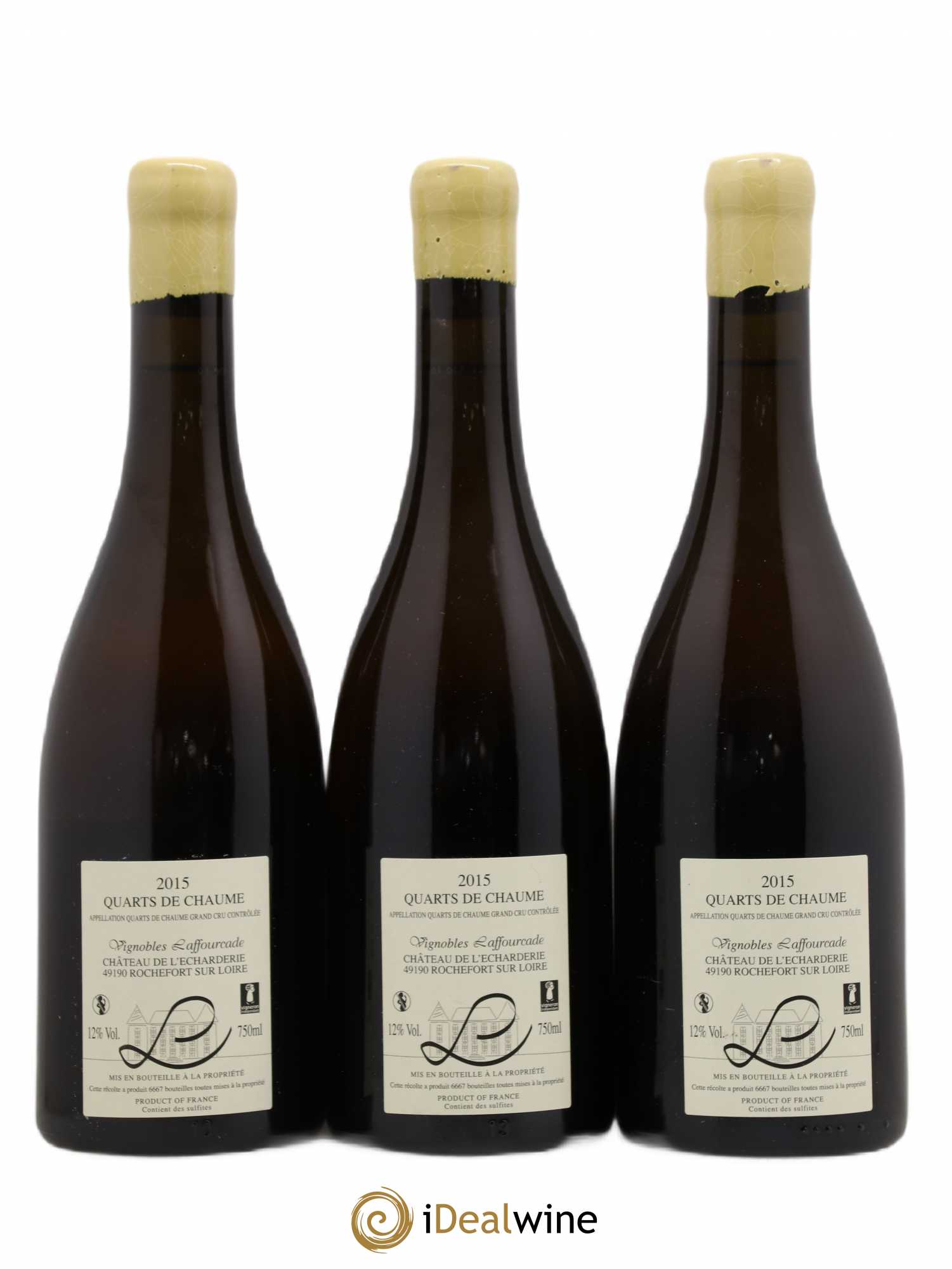 Quarts de Chaume L'Echarderie Clos Paradis domaine Laffourcade 2015 - Lotto di 3 bottiglie - 1