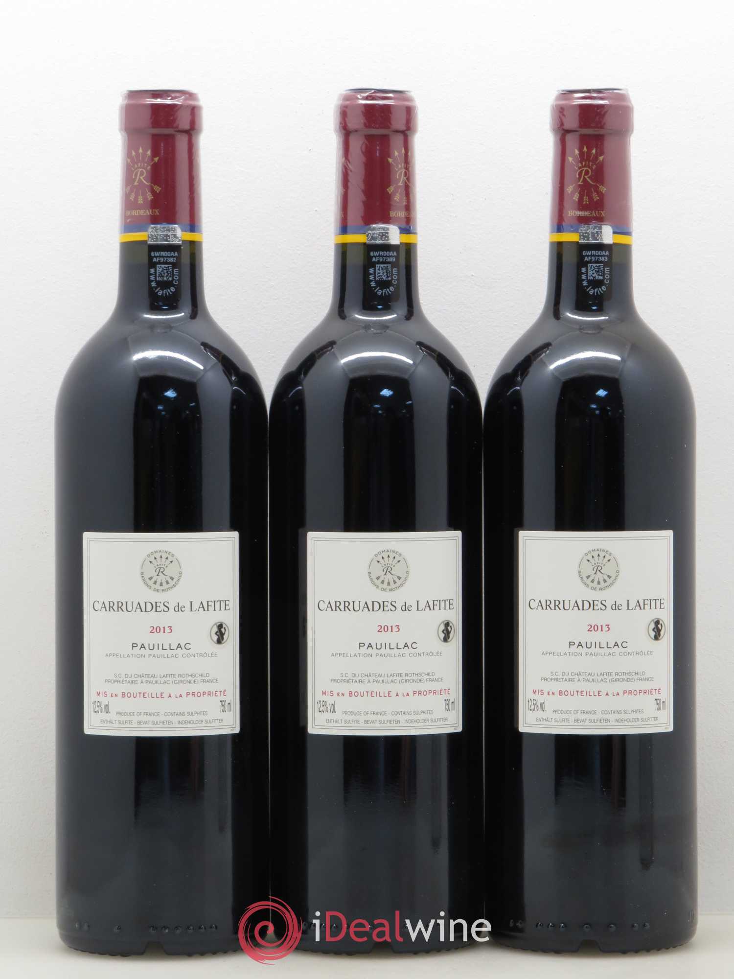 Carruades de Lafite Rothschild Second Vin 2013 - Lot de 3 bouteilles - 1