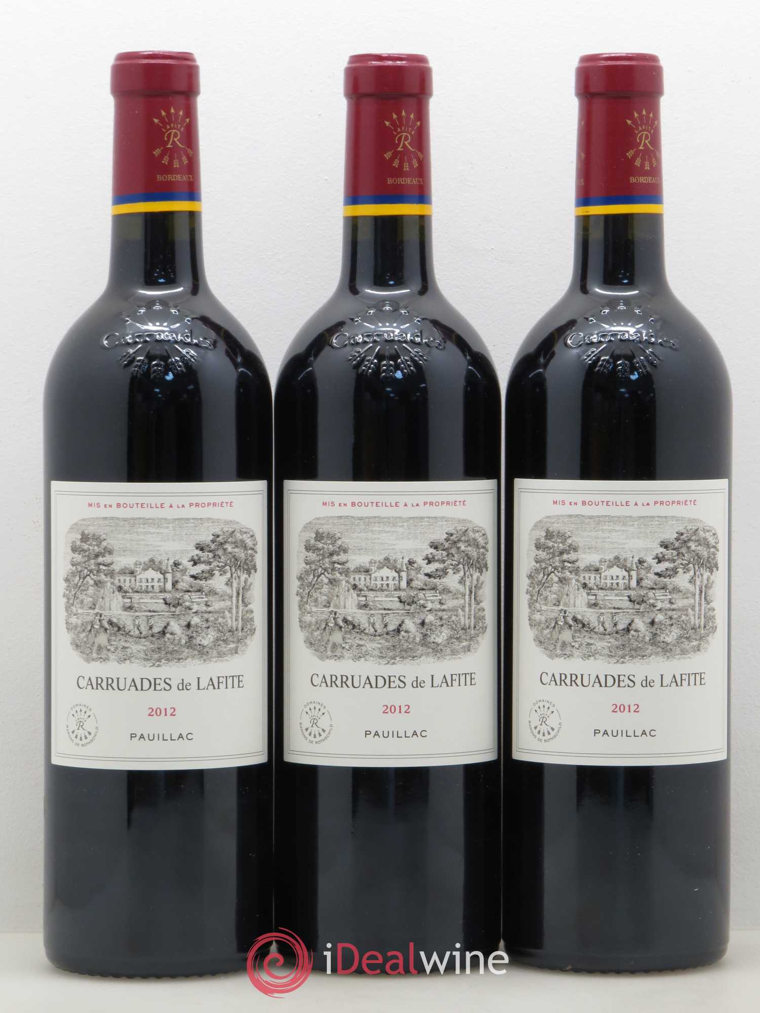 Carruades de Lafite Rothschild Second Vin 2012 - Lot de 3 bouteilles - 0