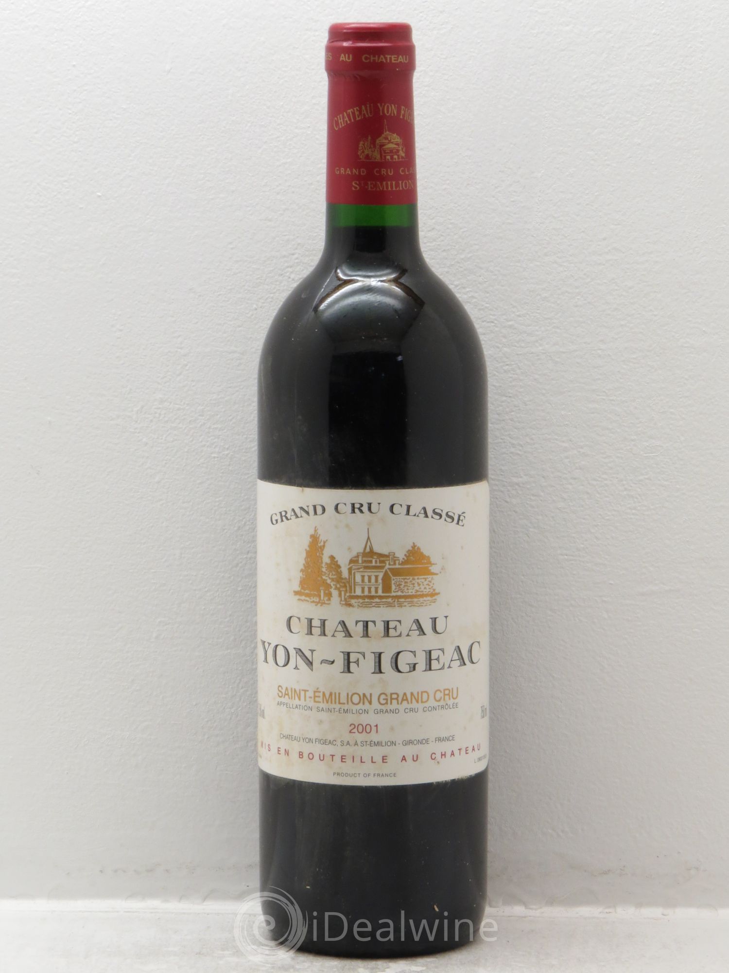 Château Yon Figeac Grand Cru Classé 2001 - Lot de 1 bouteille - 0