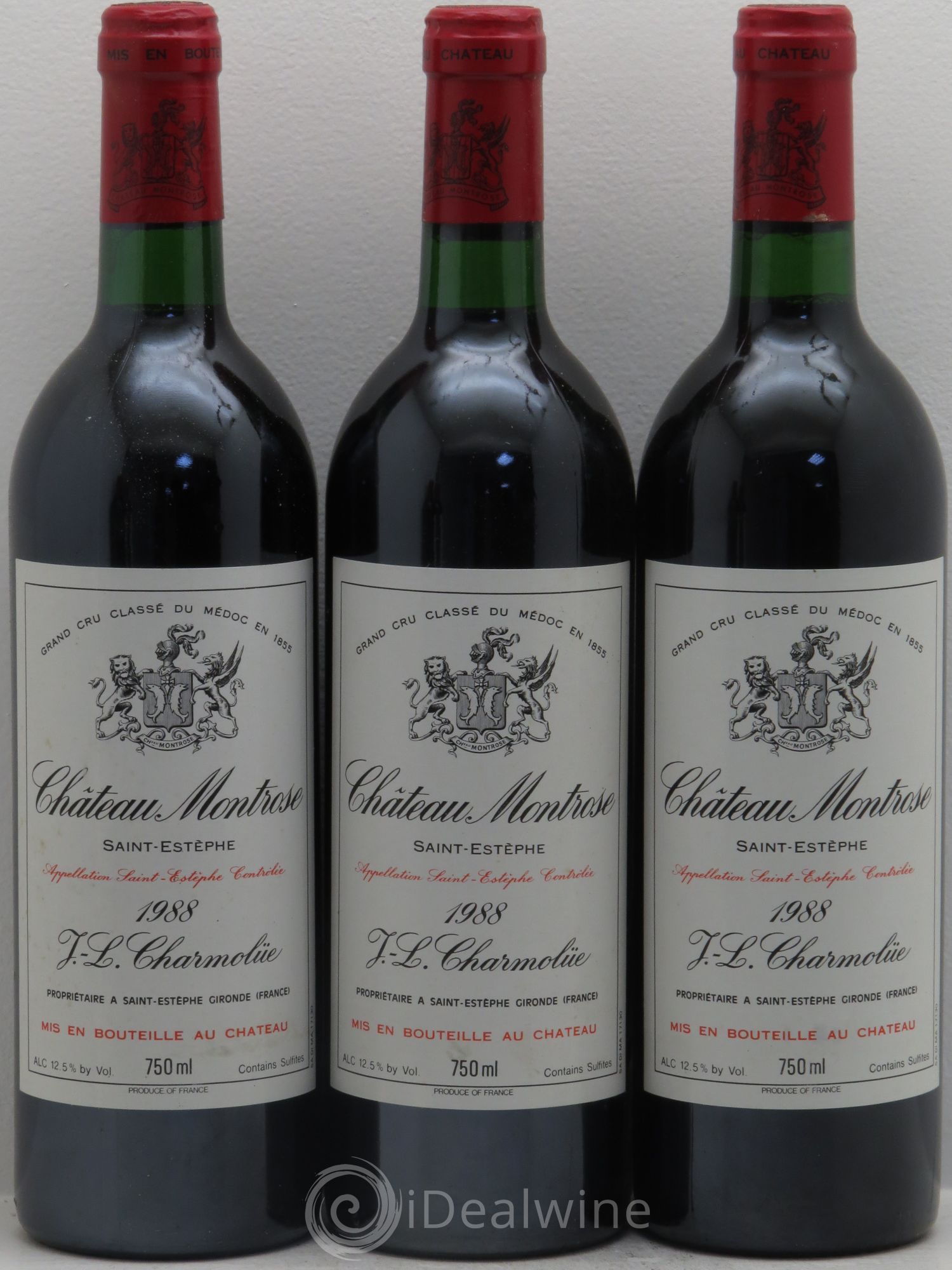 Château Montrose 2ème Grand Cru Classé 1988 - Lot de 3 bouteilles - 0