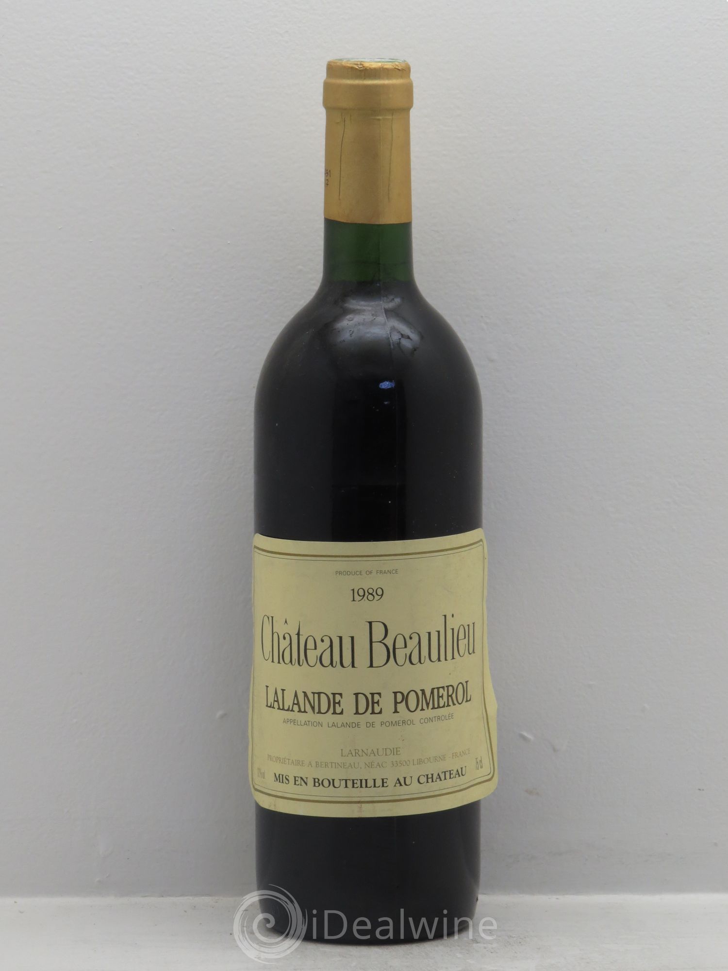 Bordeaux Château Beaulieu -Lalande de Pomerol 1989 - Posten von 1 Flasche - 0