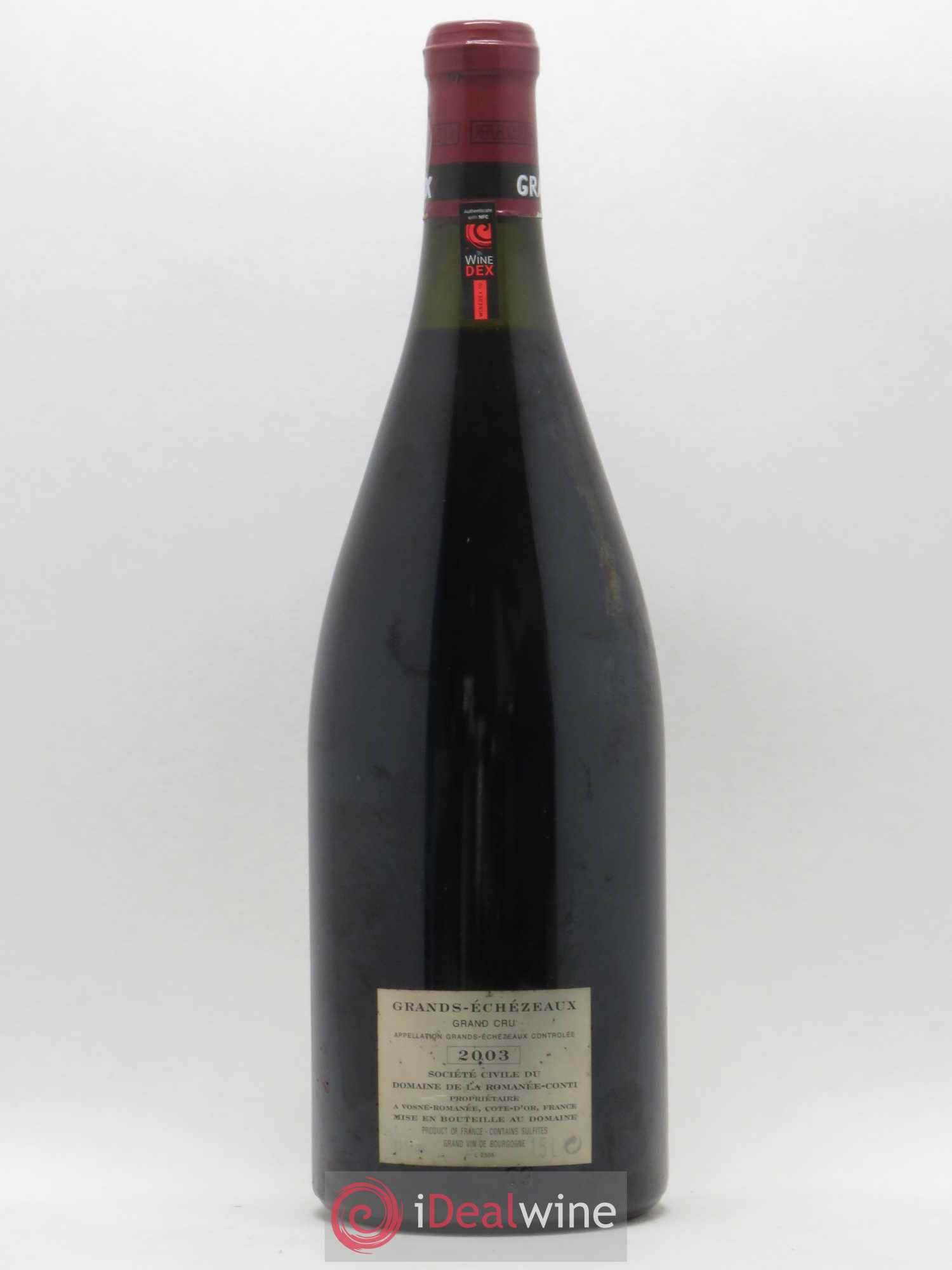 Grands-Echezeaux Grand Cru Domaine de la Romanée-Conti 2003 - Lot de 1 magnum - 1