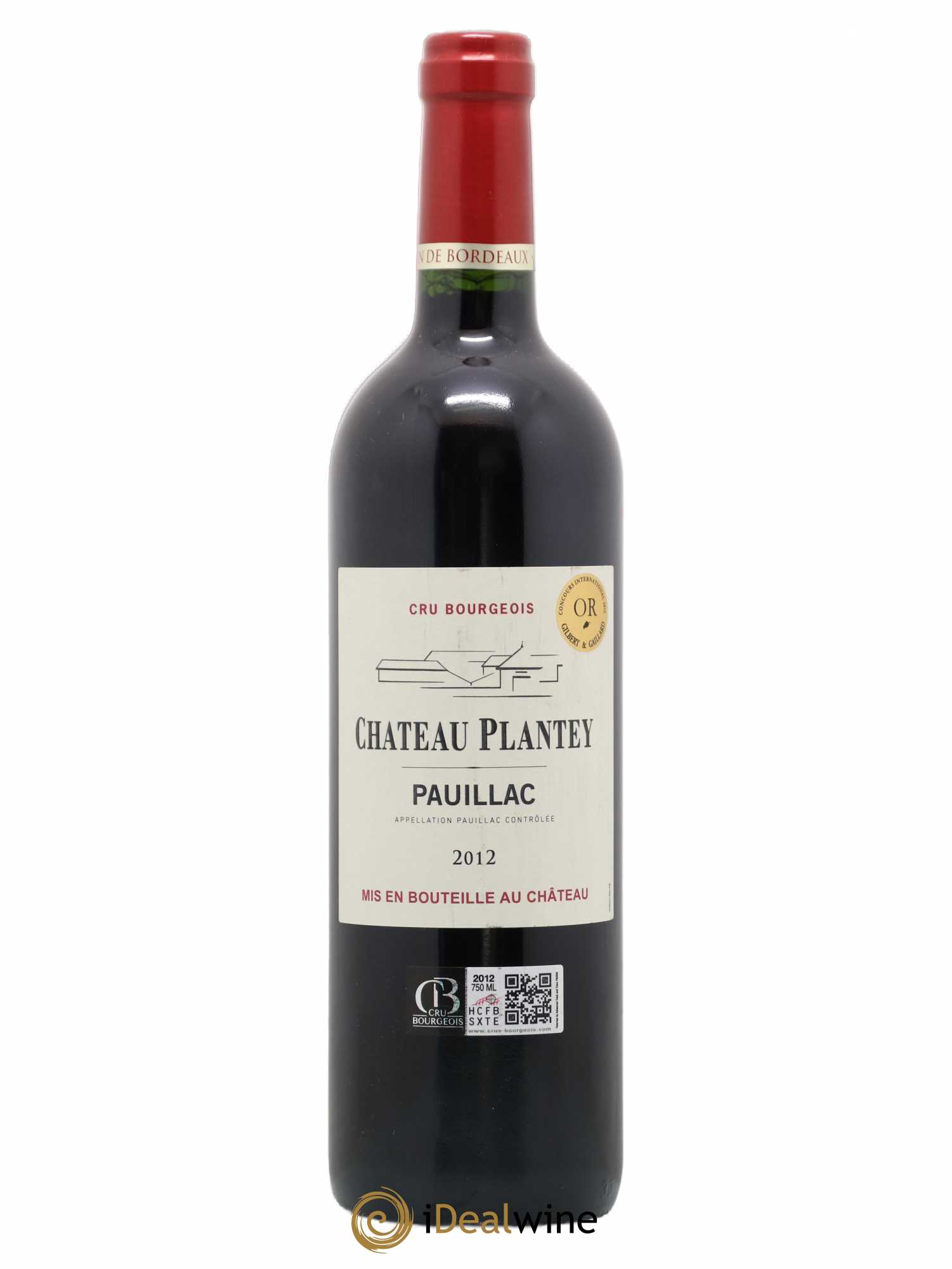Château Plantey Cru Bourgeois (sans prix de réserve) 2012 - Lot de 1 bouteille - 0