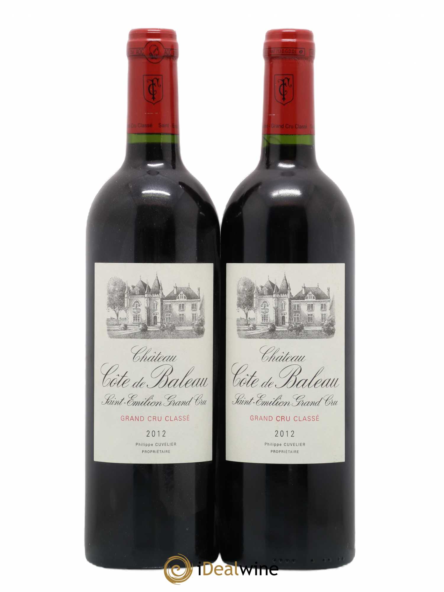 Château Côte de Baleau Grand Cru Classé 2012 - Lot de 2 bouteilles - 0