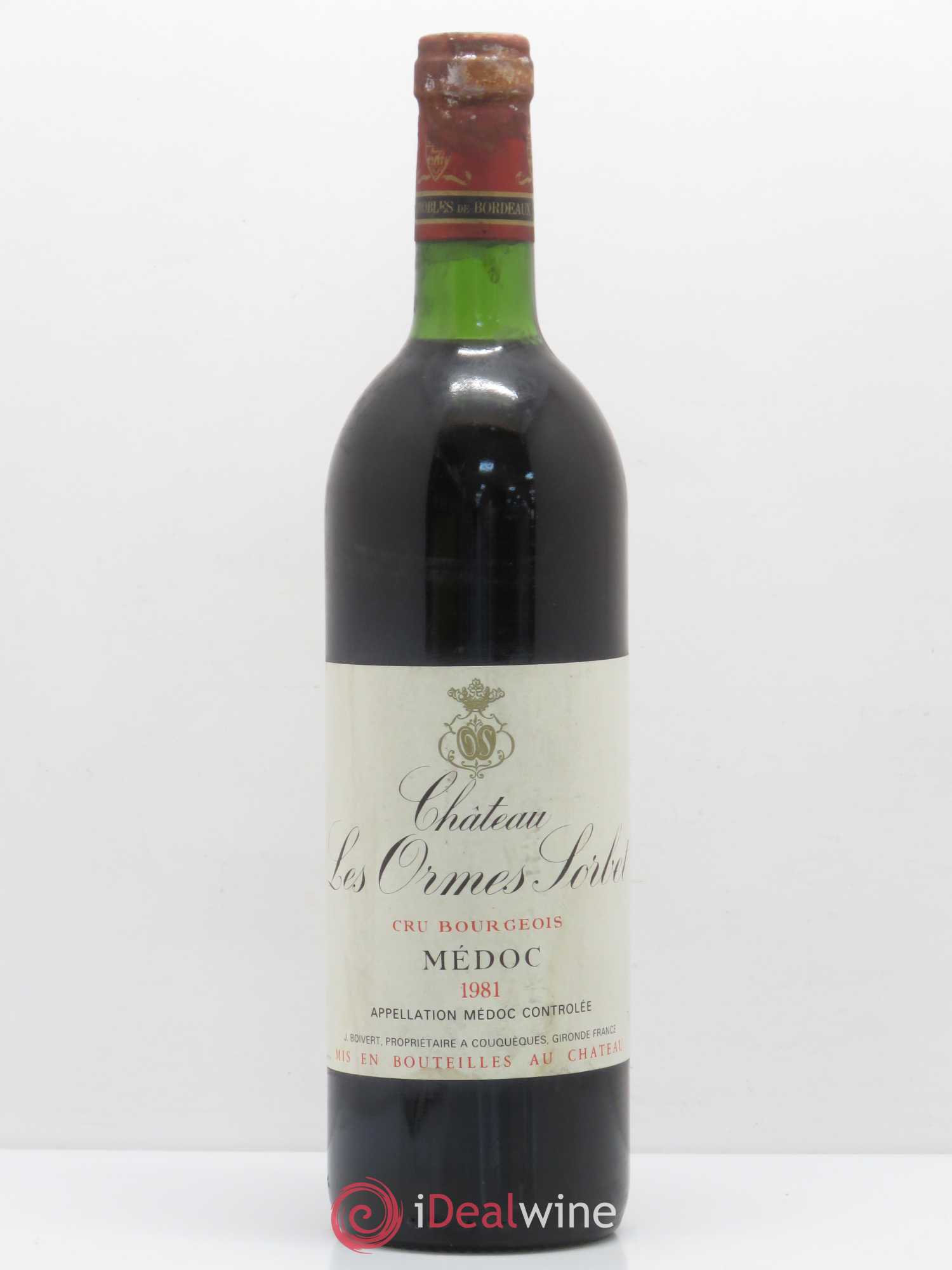 Château les Ormes Sorbet Cru Bourgeois 1981 - Lot de 1 bouteille - 0