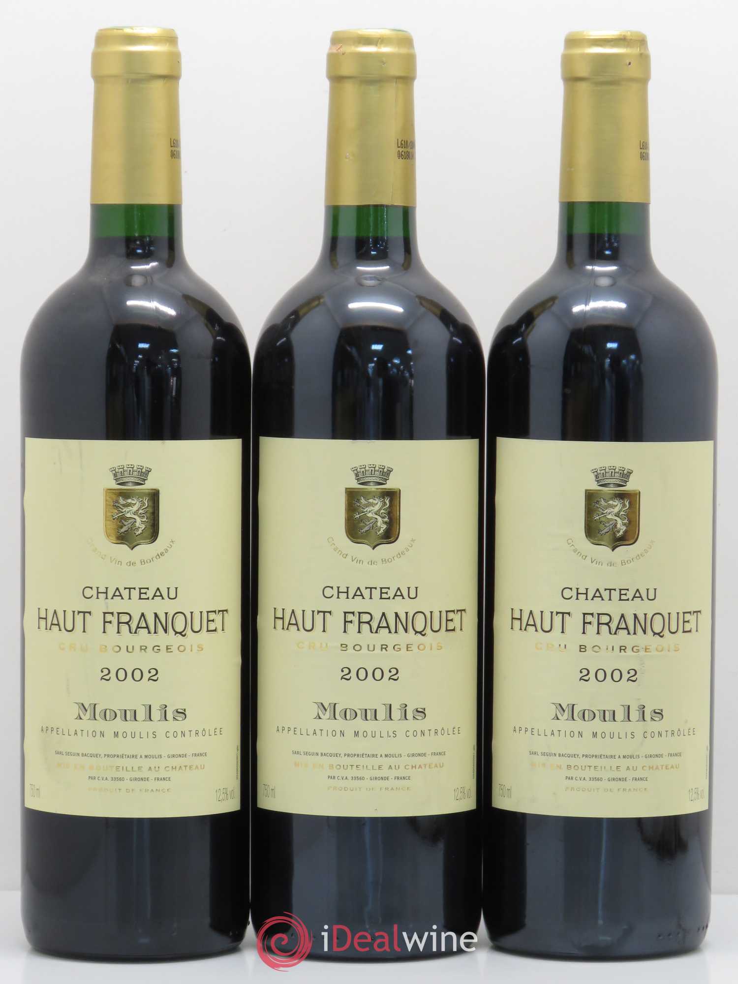 Bordeaux Moulis-en-Médoc Château Haut Franquet 2002 - Posten von 3 Flaschen - 0