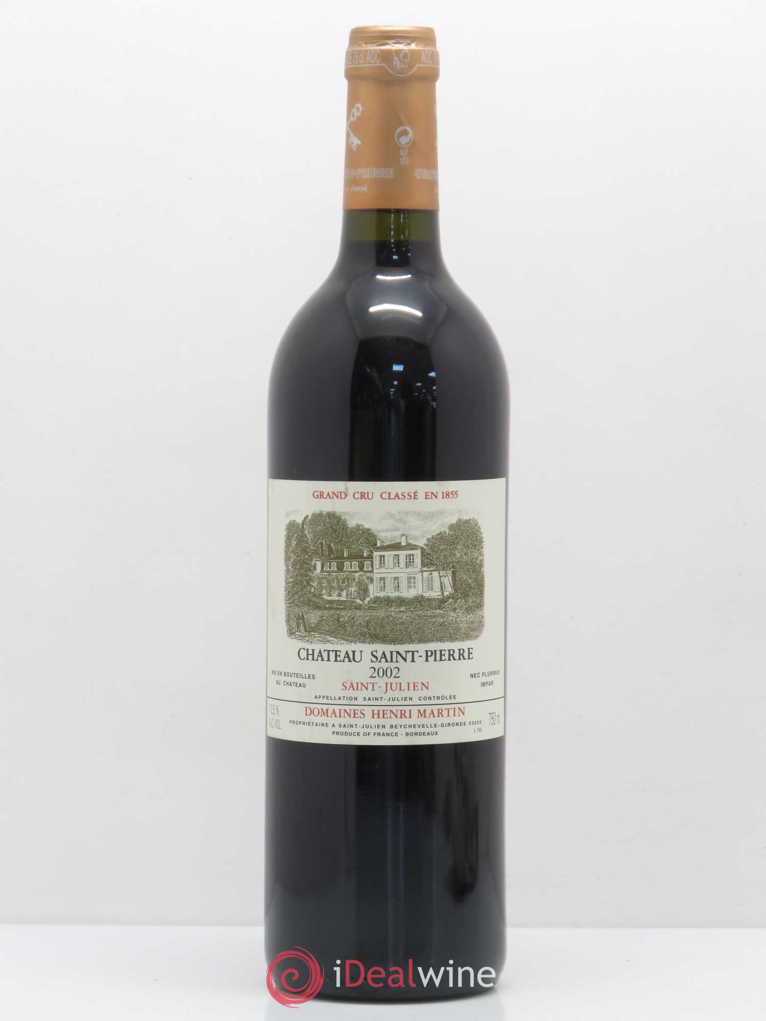 Château Saint-Pierre 4ème Grand Cru Classé 2002 - Lot de 1 bouteille - 0