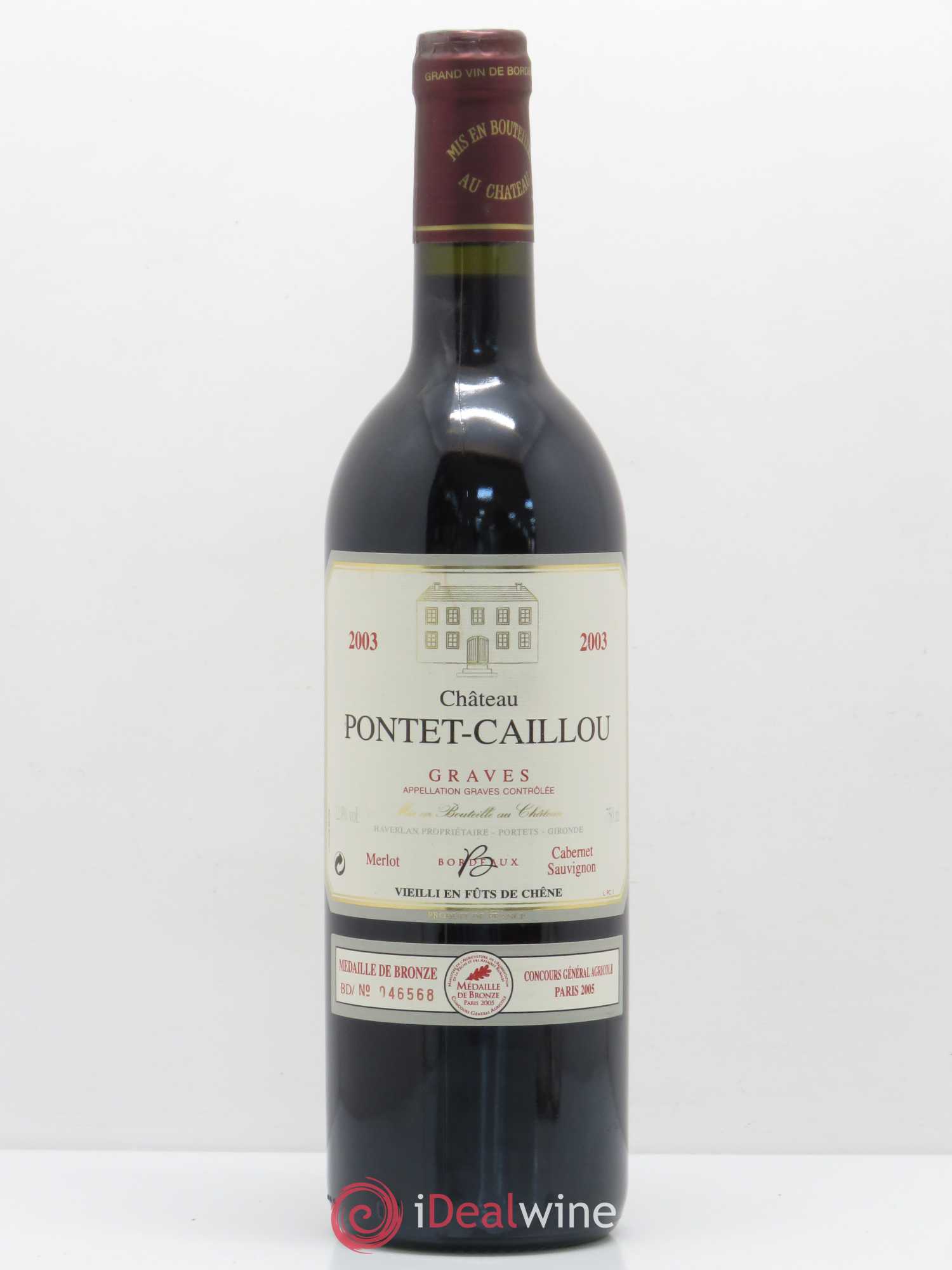 Pessac-Léognan Château Pontet Caillou (sans prix de réserve) 2003 - Posten von 1 Flasche - 0