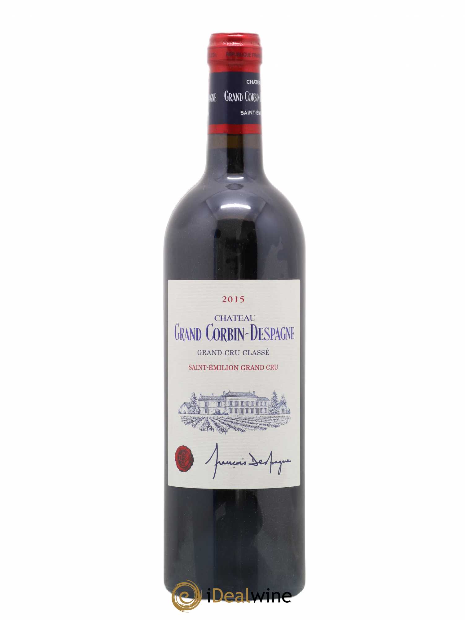 Château Grand Corbin Despagne Grand Cru Classé 2015 - Lot de 1 bouteille - 0