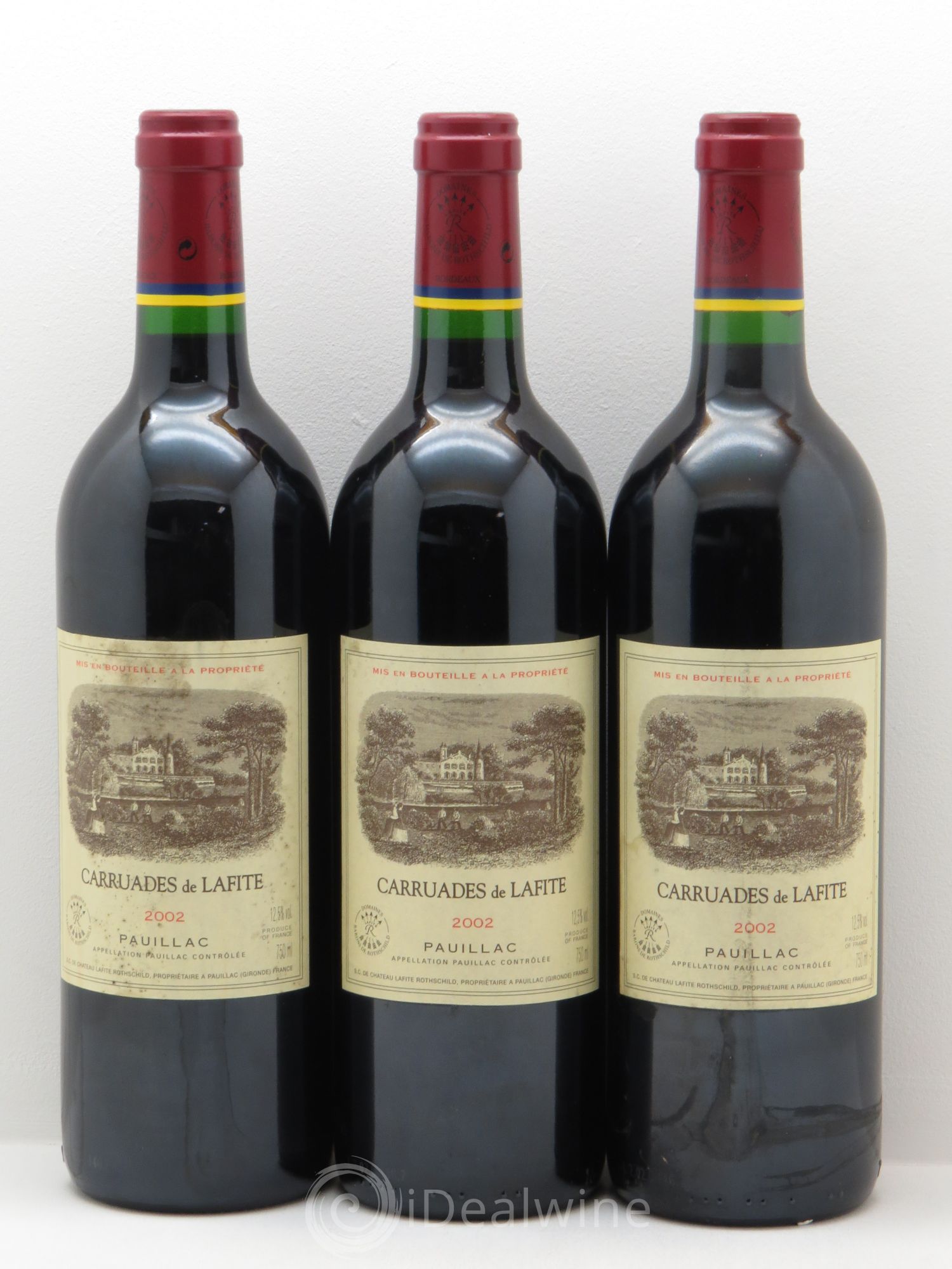 Carruades de Lafite Rothschild Second Vin 2002 - Lot de 3 bouteilles - 0