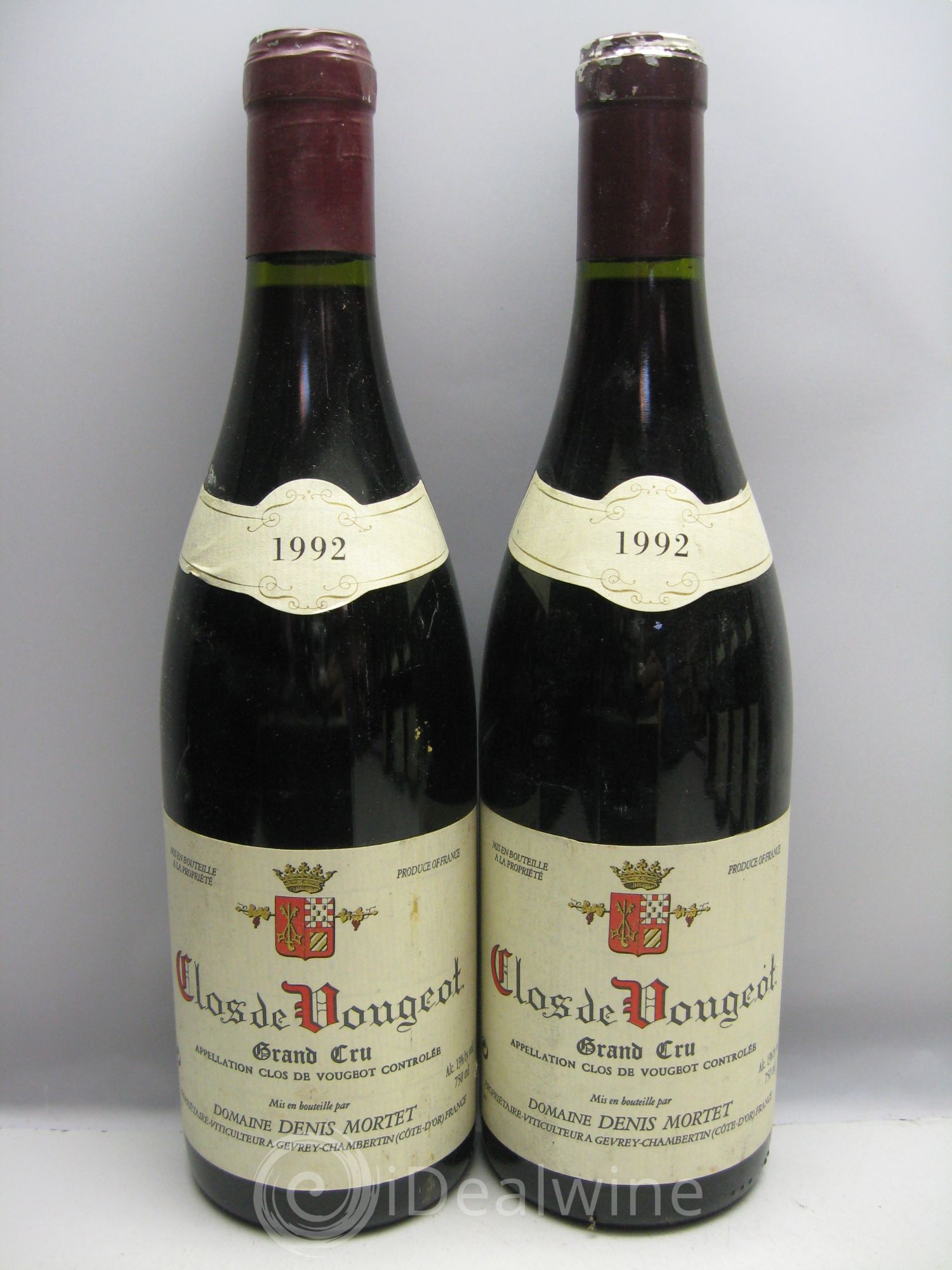 Clos de Vougeot Grand Cru Denis Mortet (Domaine) 1992 - Lot de 6 bouteilles - 0