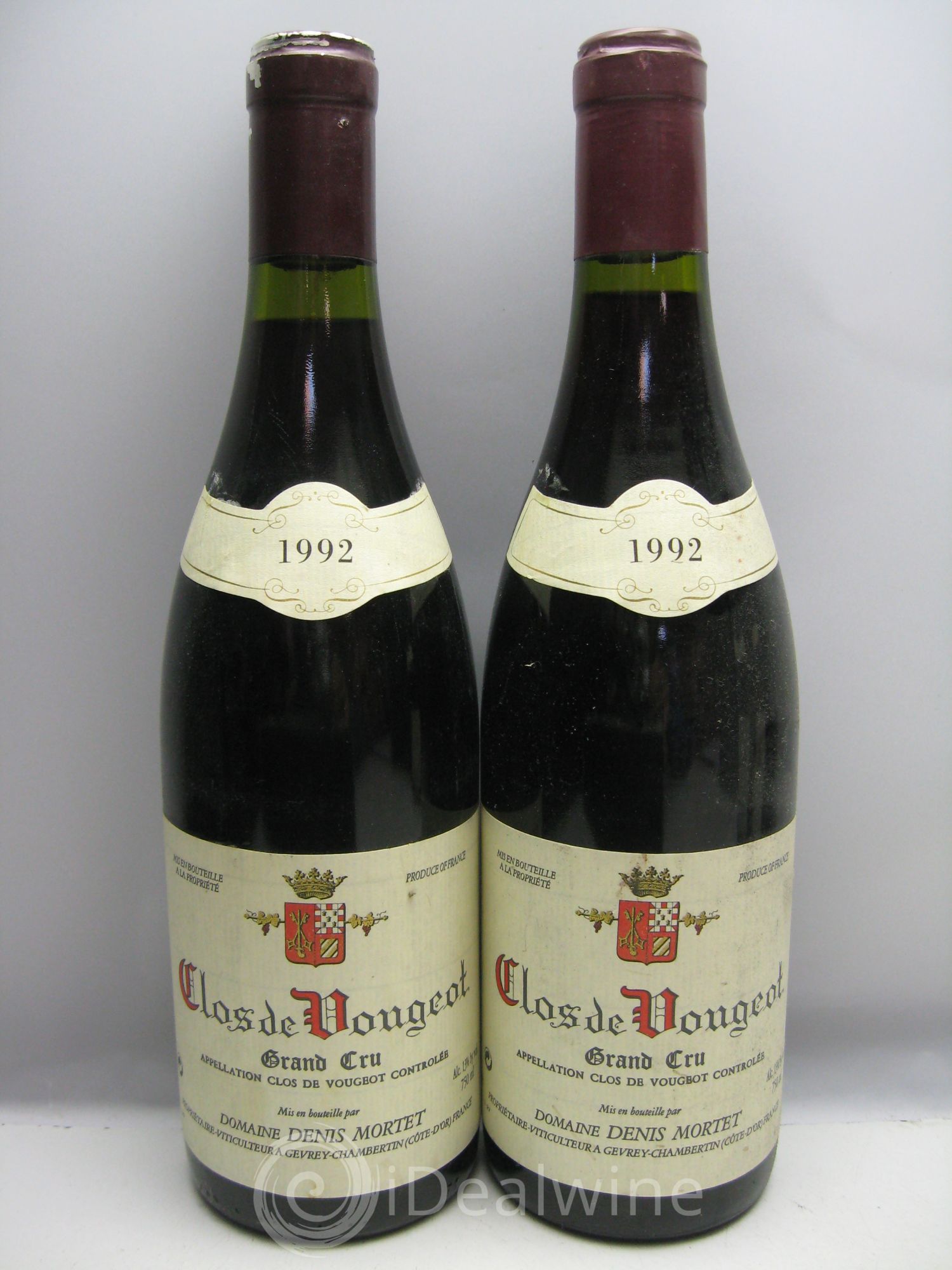 Clos de Vougeot Grand Cru Denis Mortet (Domaine) 1992 - Lot de 6 bouteilles - 1