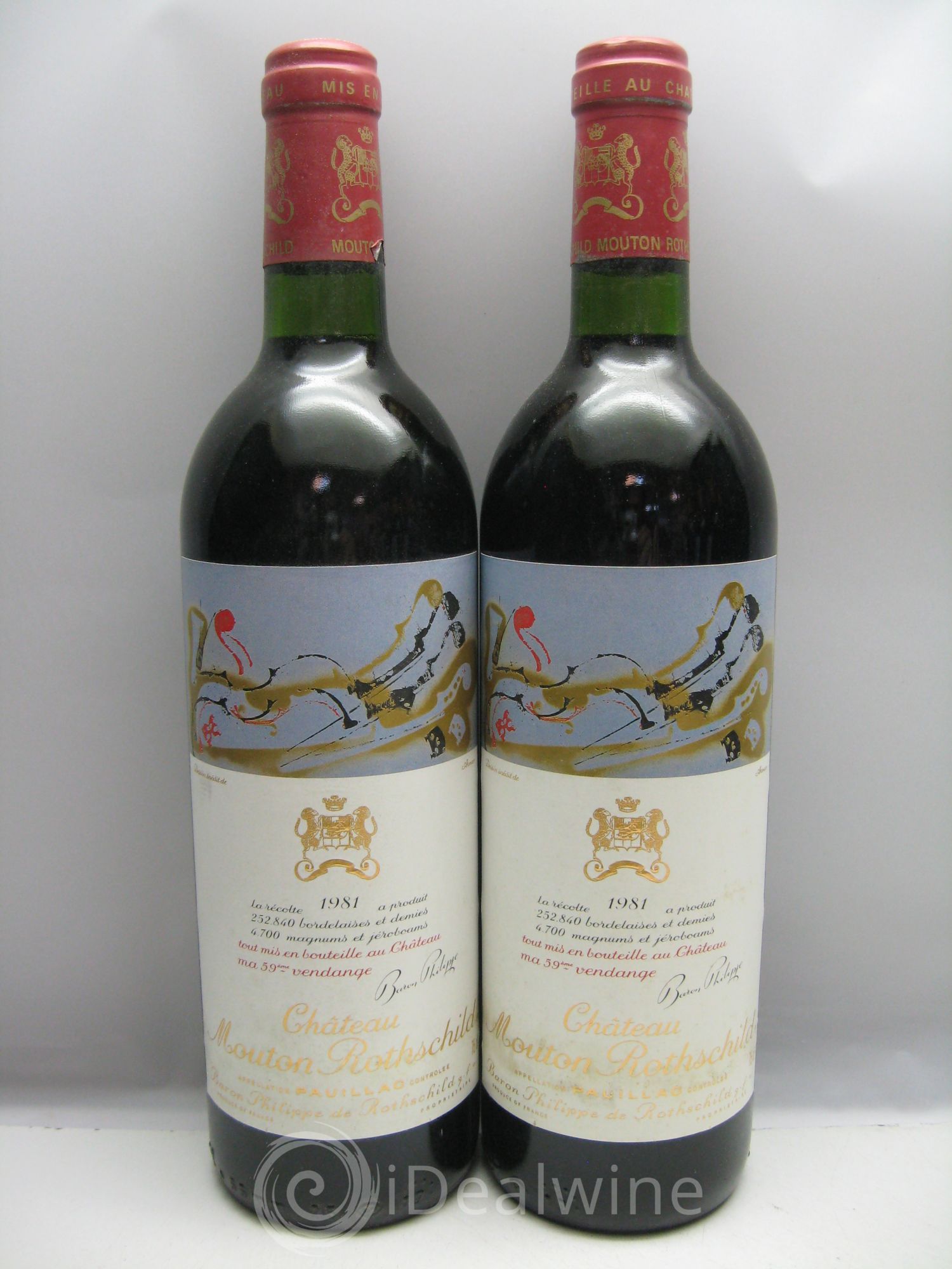 Château Mouton Rothschild 1er Grand Cru Classé 1981 - Lot de 12 bouteilles - 2