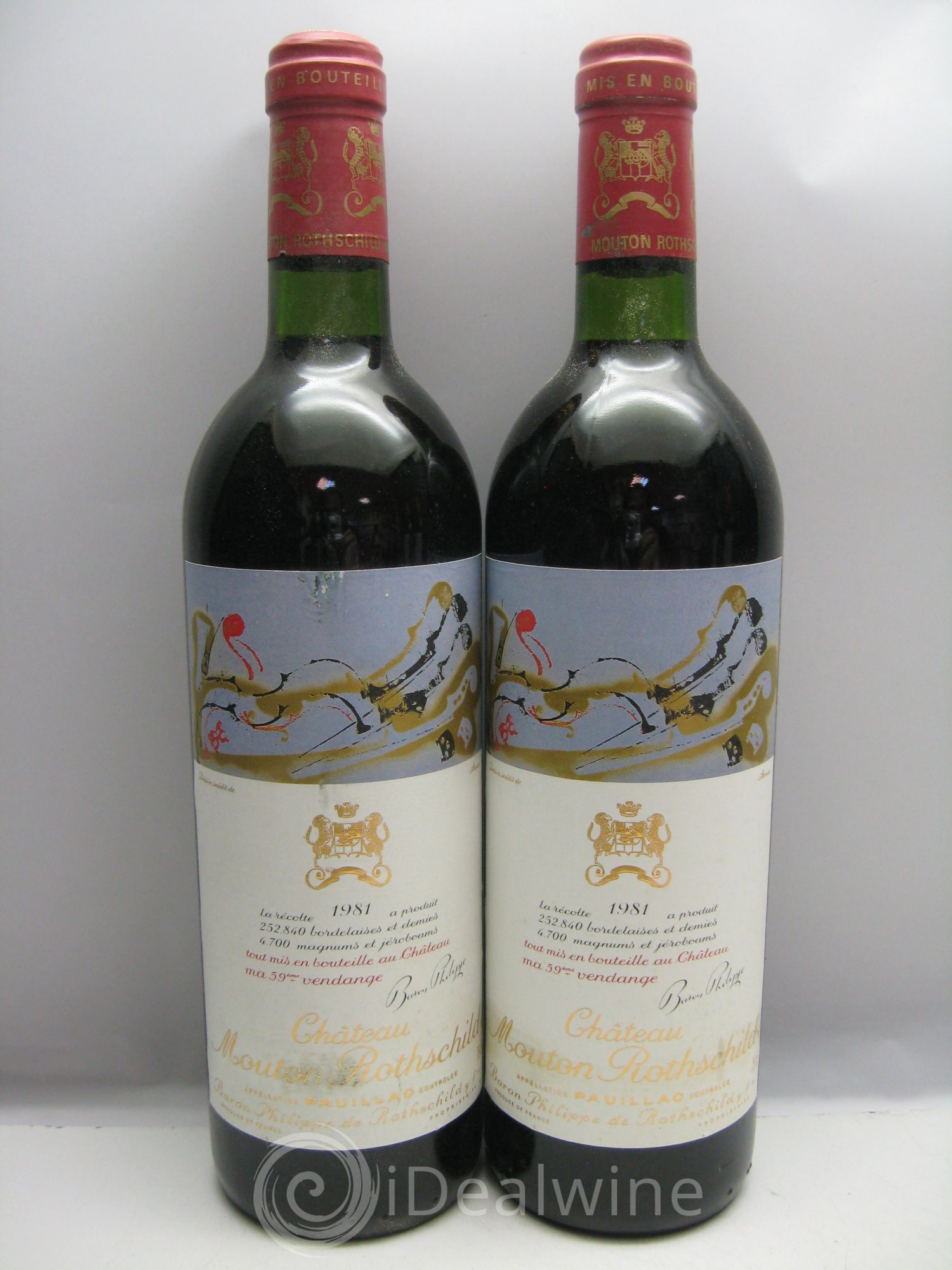 Château Mouton Rothschild 1er Grand Cru Classé 1981 - Lot de 12 bouteilles - 4