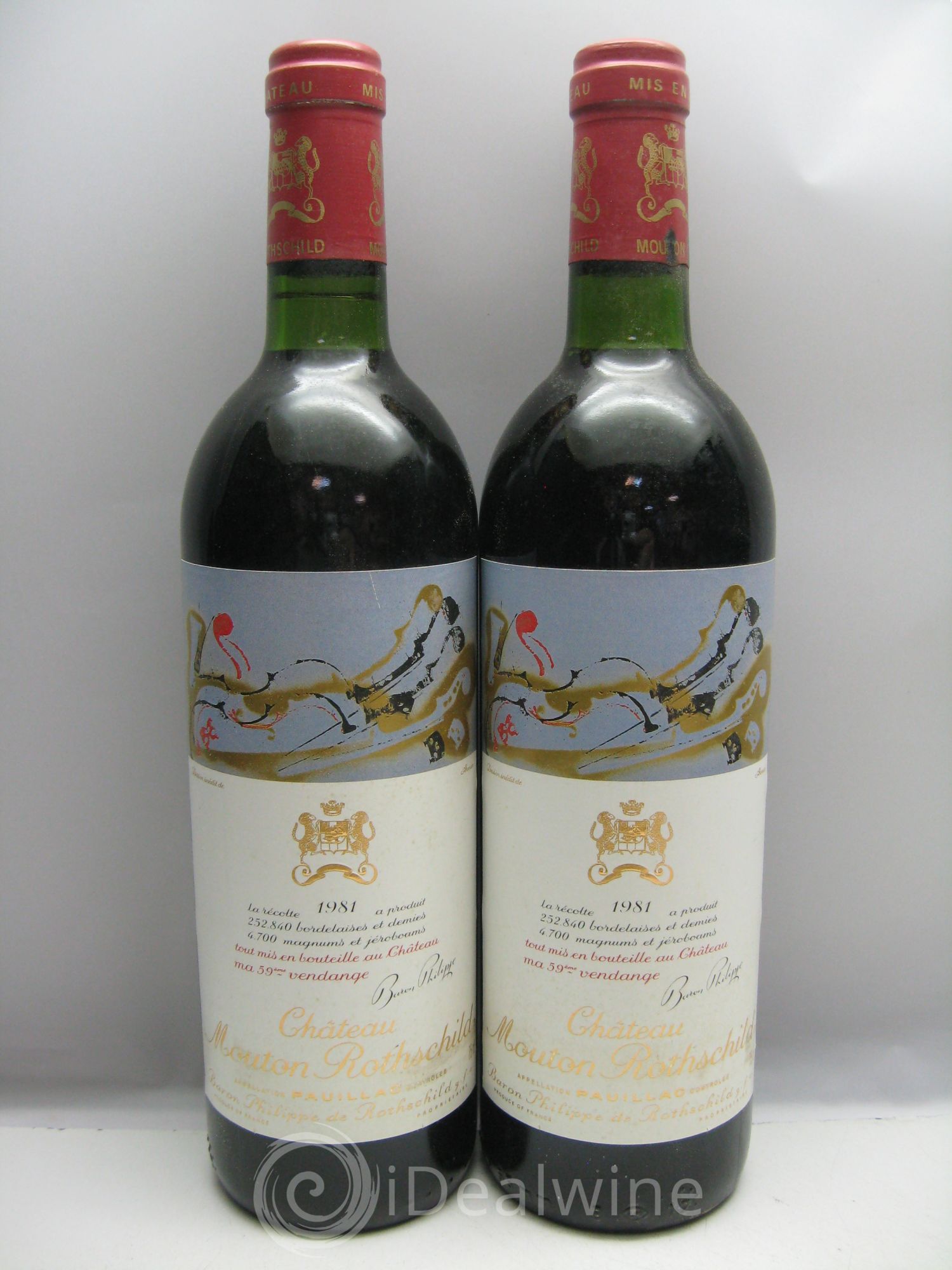 Château Mouton Rothschild 1er Grand Cru Classé 1981 - Lot de 12 bouteilles - 5
