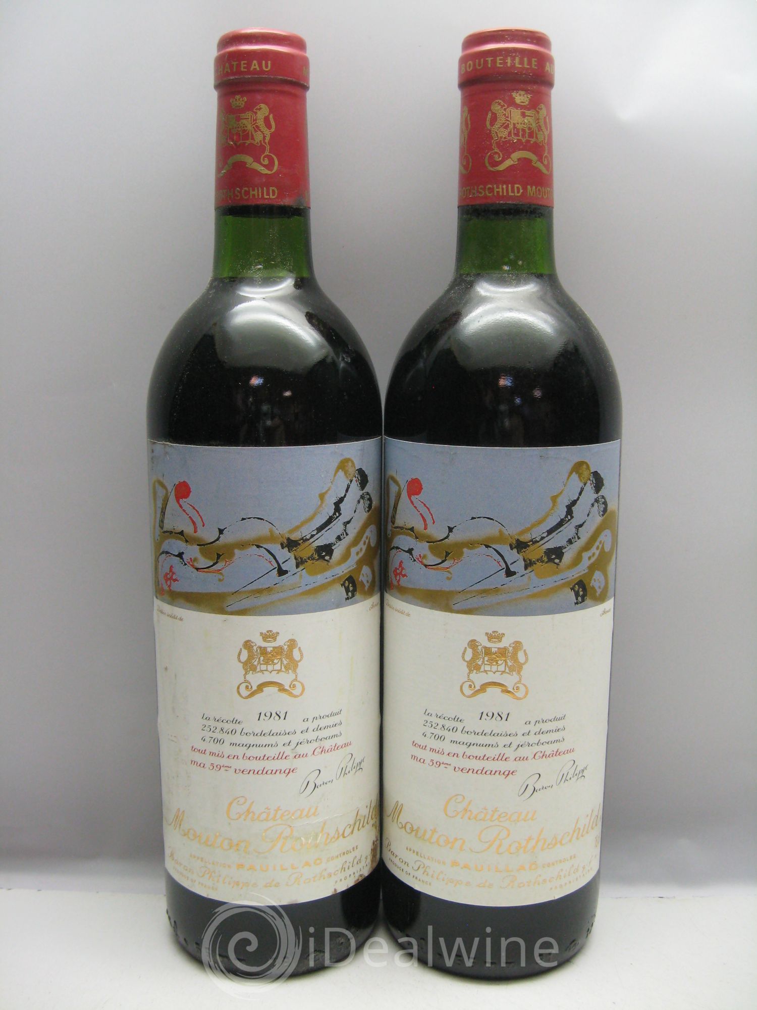 Château Mouton Rothschild 1er Grand Cru Classé 1981 - Lot de 6 bouteilles - 2