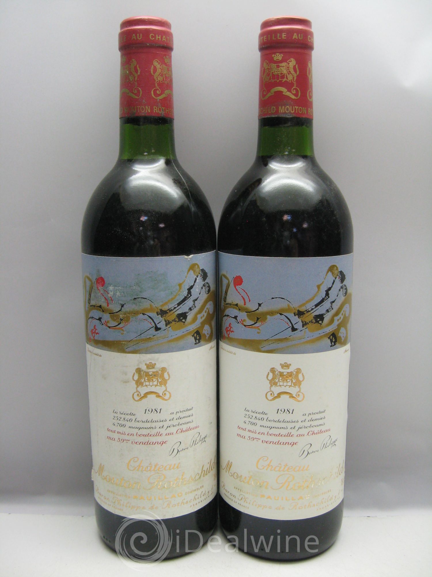 Château Mouton Rothschild 1er Grand Cru Classé 1981 - Lot de 6 bouteilles - 2