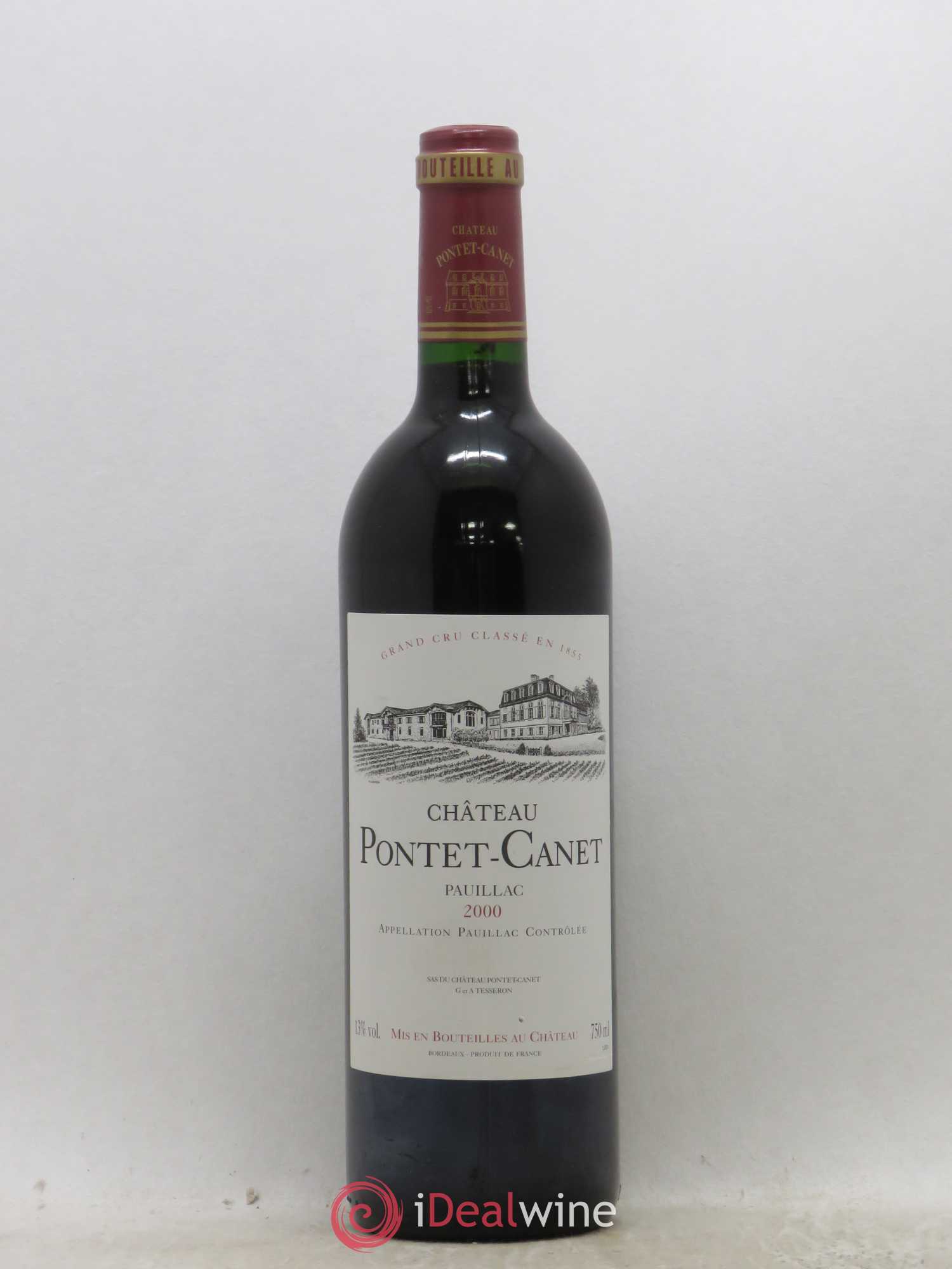 Château Pontet Canet 5ème Grand Cru Classé 2000 - Lot de 1 bouteille - 0