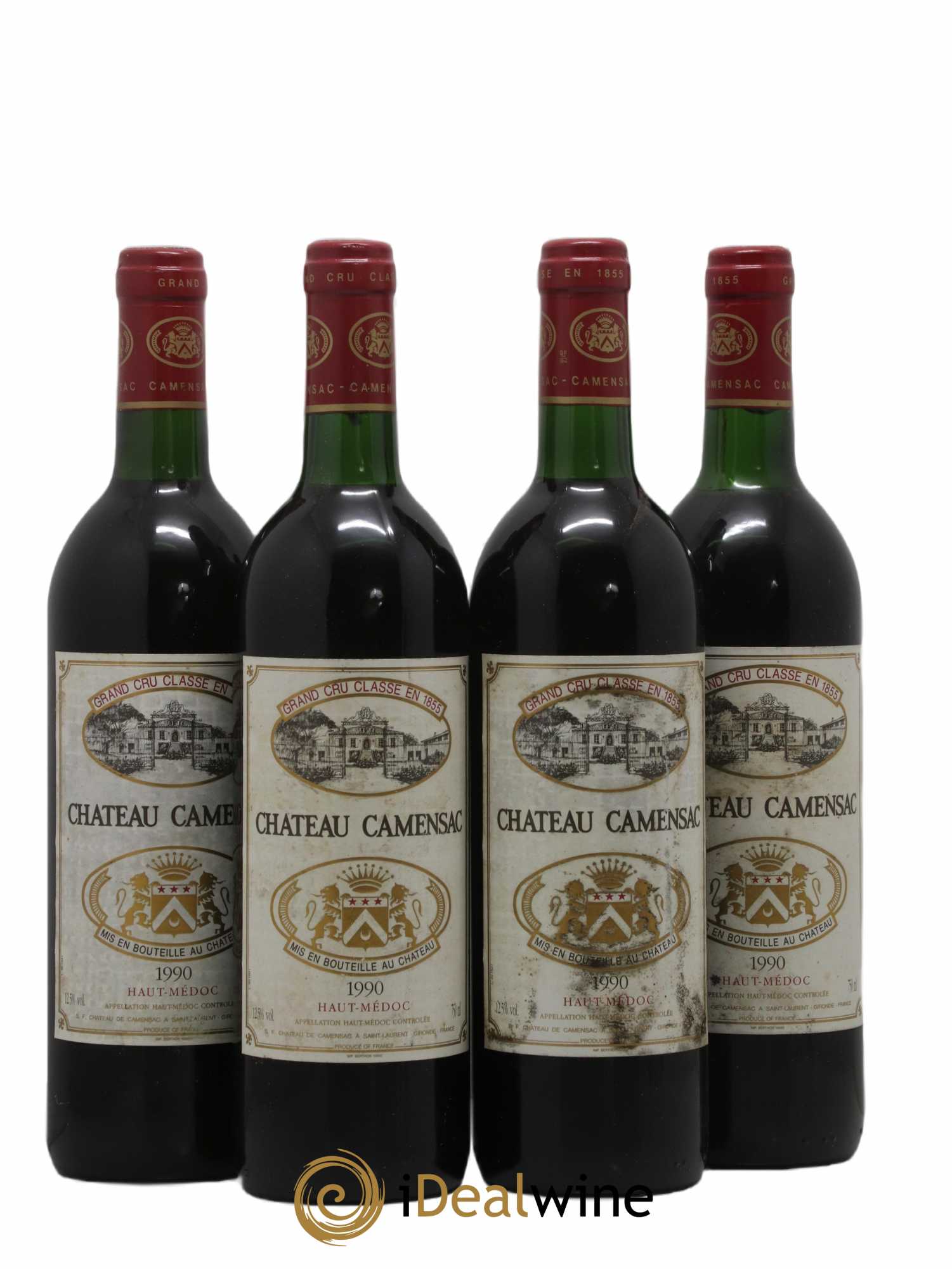 Château Camensac 5ème Grand Cru Classé 1990 - Lot of 4 bottles - 0