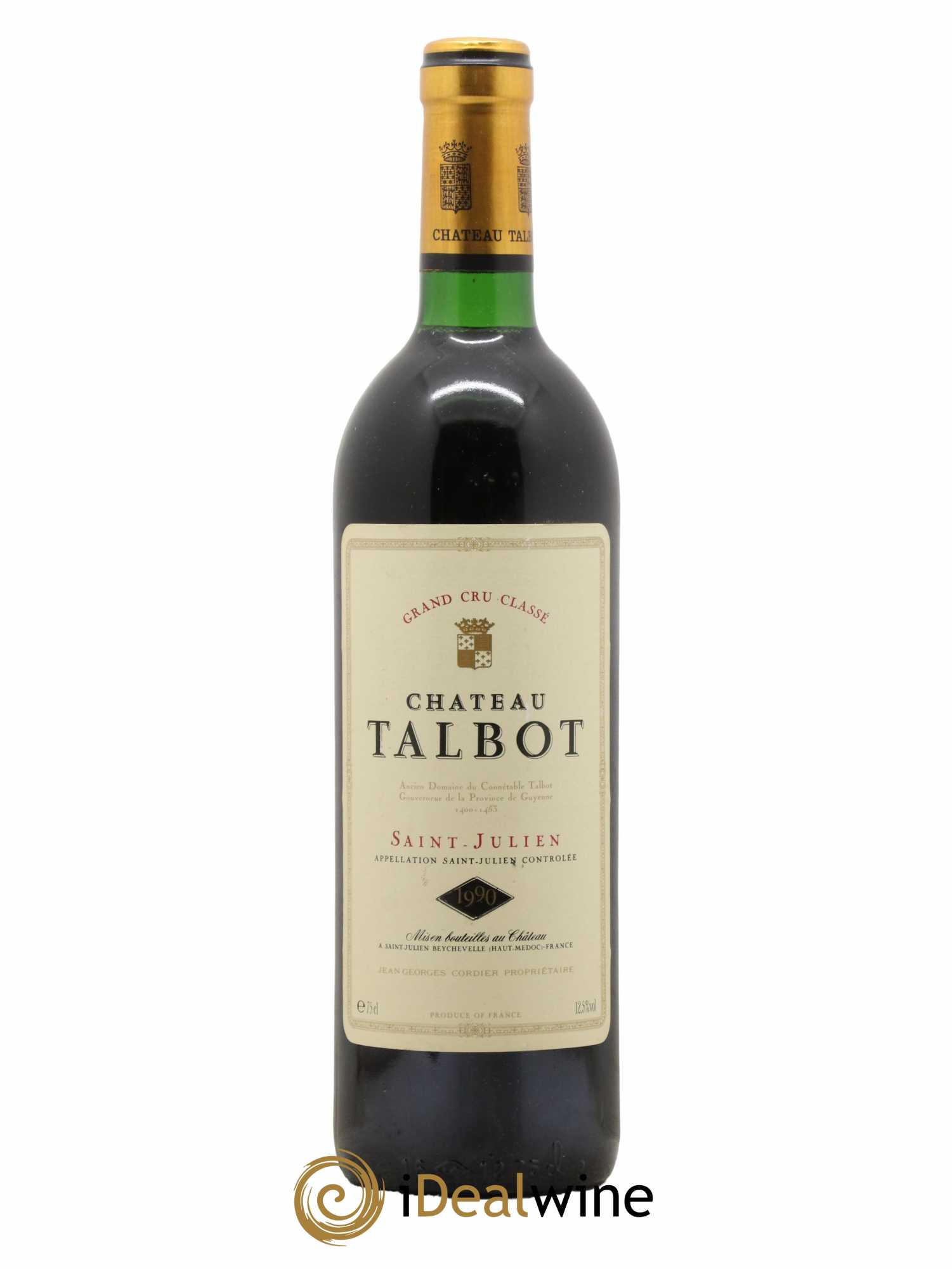Château Talbot 4ème Grand Cru Classé 1990 - Lot de 1 bouteille - 0
