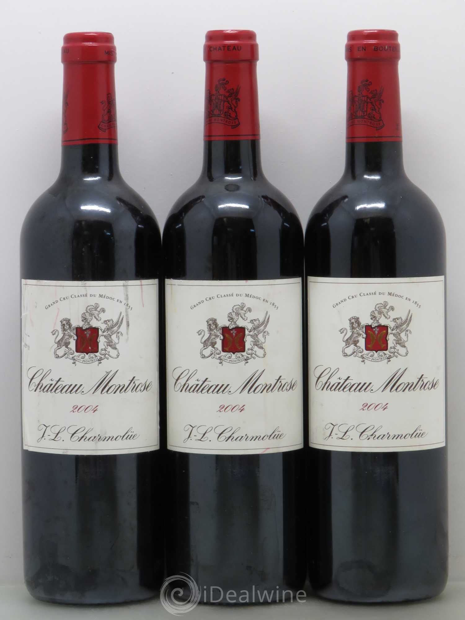 Château Montrose 2ème Grand Cru Classé 2004 - Lot de 3 bouteilles - 0