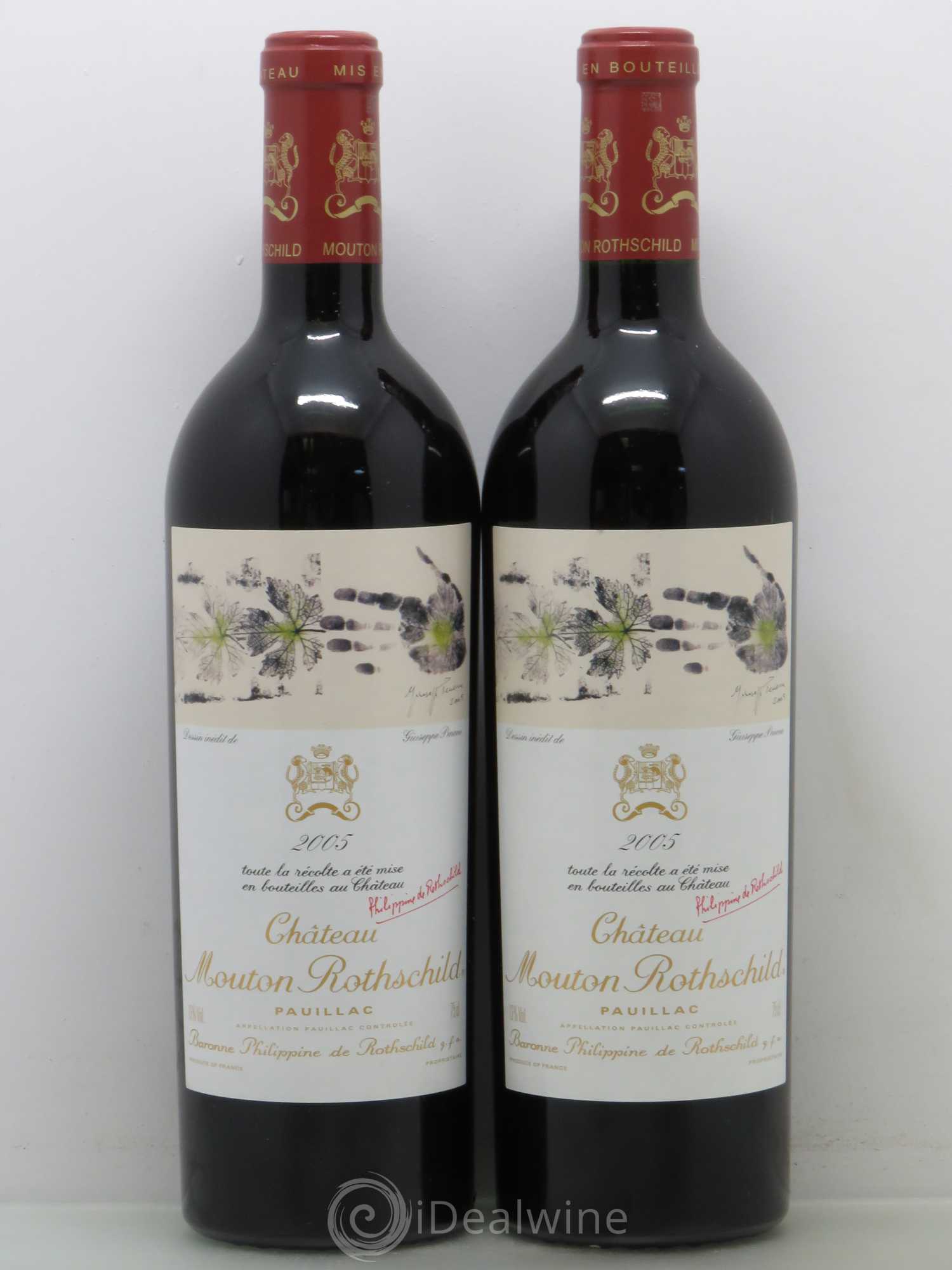 Château Mouton Rothschild 1er Grand Cru Classé 2005 - Lot de 2 bouteilles - 0
