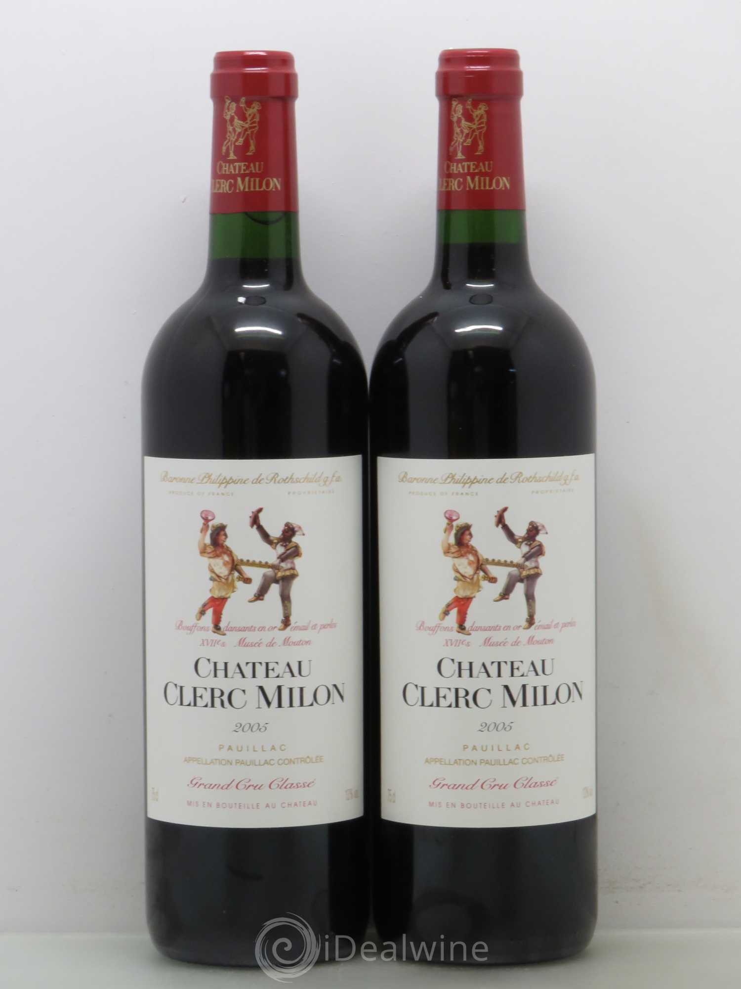 Château Clerc Milon 5ème Grand Cru Classé 2005 - Lot de 2 bouteilles - 0