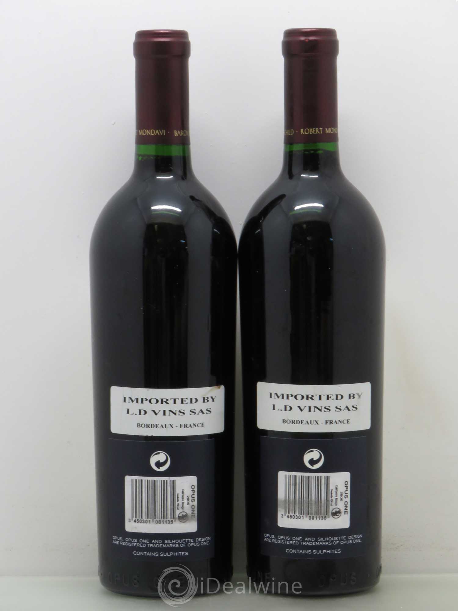 Napa Valley Opus One Robert Mondavi 2006 - Lot de 2 bouteilles - 1