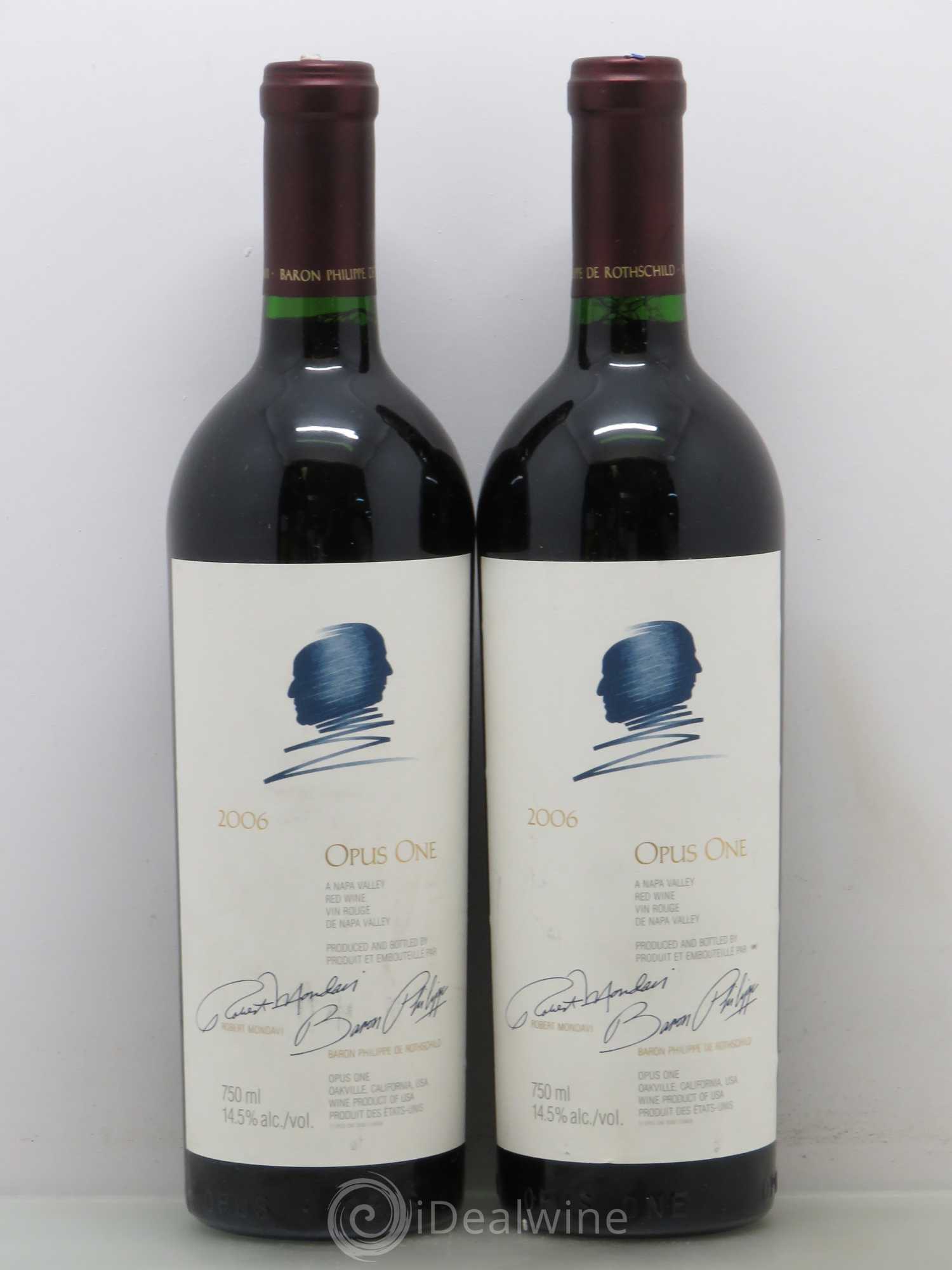 Napa Valley Opus One Robert Mondavi 2006 - Lot de 2 bouteilles - 0