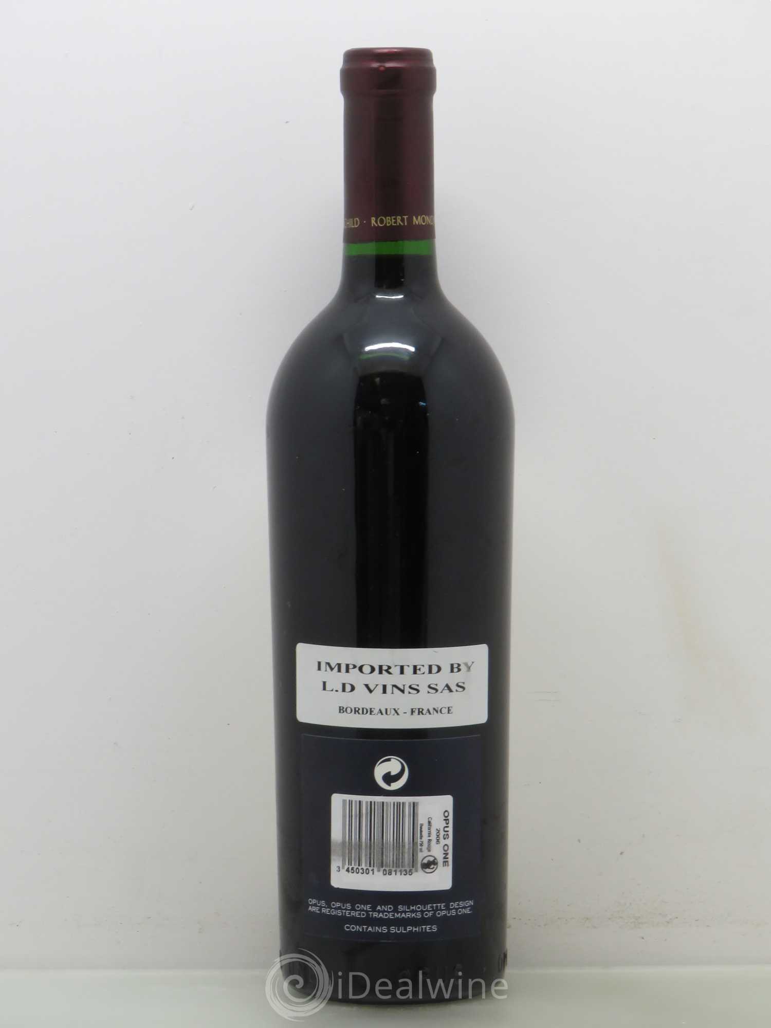 Napa Valley Opus One Robert Mondavi 2006 - Lot de 1 bouteille - 1