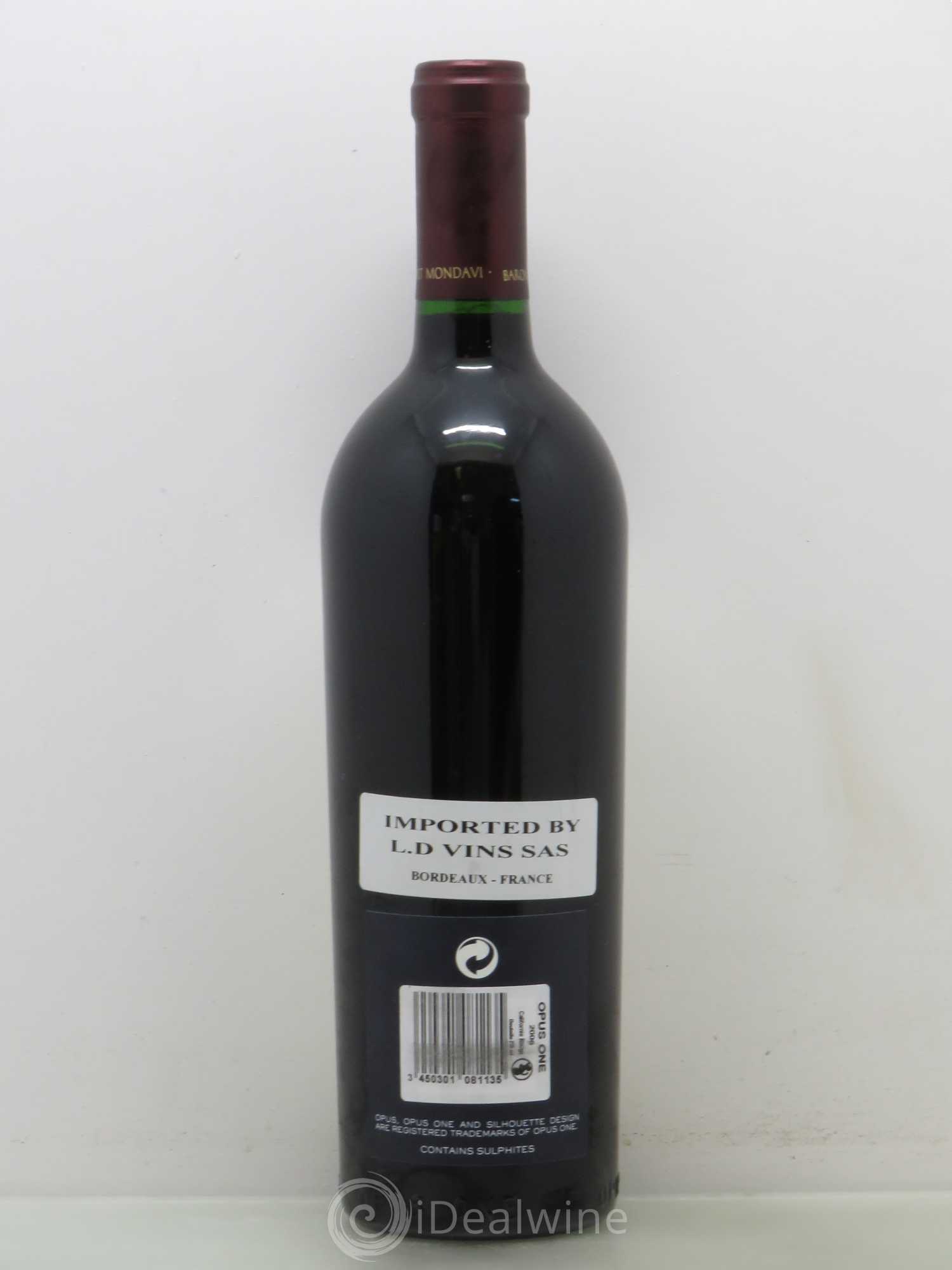 Napa Valley Opus One Robert Mondavi 2006 - Lot de 1 bouteille - 1