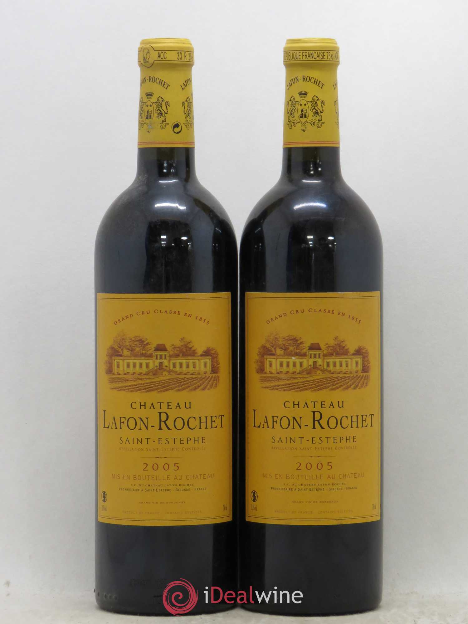Château Lafon Rochet 4ème Grand Cru Classé 2005 - Lot de 2 bouteilles - 0